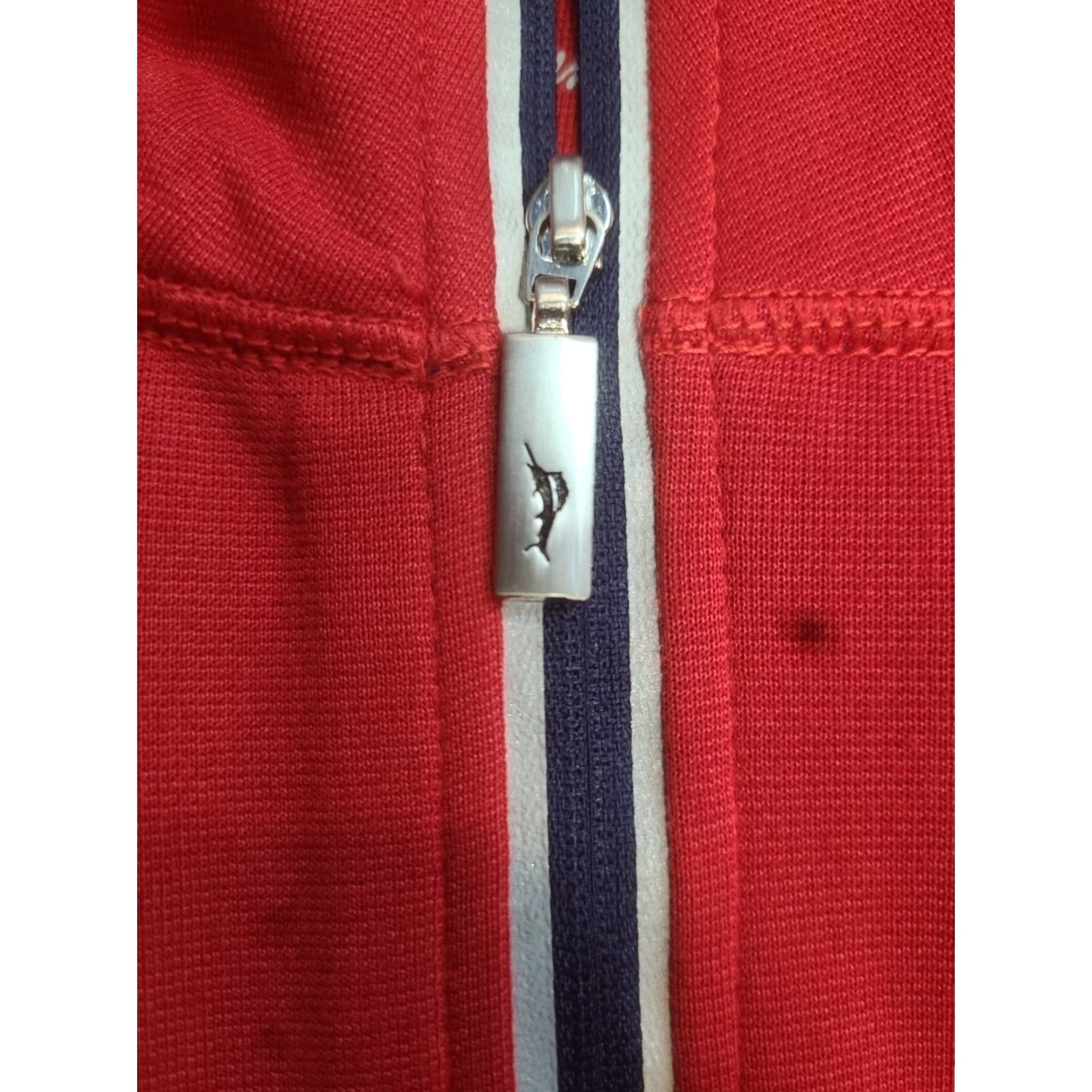 Tommy Bahama Tommy Bahama Sweatshirt Men's L Red 1/4 Zip Long Sleeve Pullover Stretch Casual USA Theme Logo Embroidered, Knit, Polyester Rayon Size US L / EU 52-54 / 3 - 6 Thumbnail