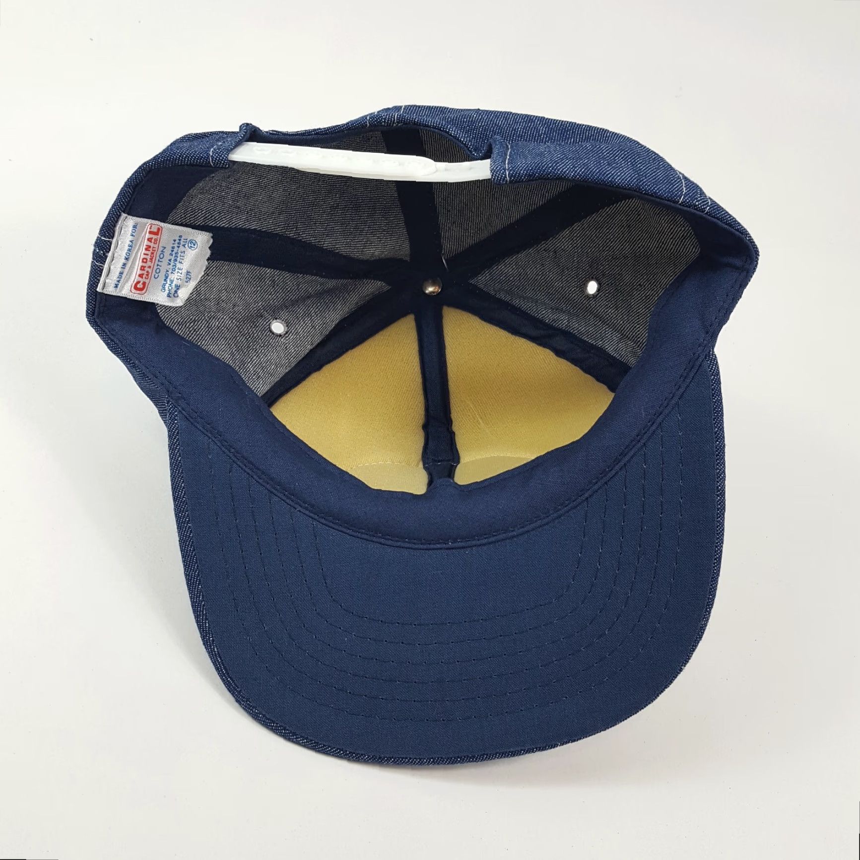 Denime VINTAGE Cardinal Denim Patch Trucker Hat One Size Blue Adult Men Adjustable/Cap 80s 90s Retro Workwear USA Grunge N/A Size ONE SIZE - 6 Thumbnail