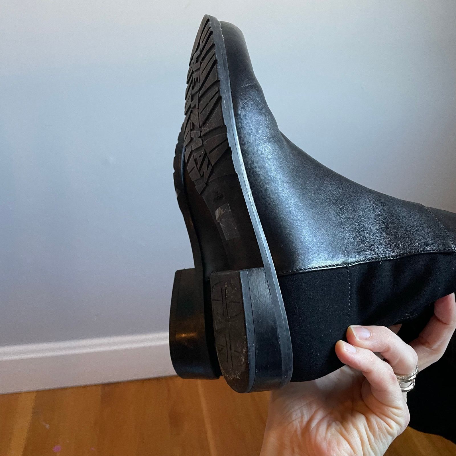 Stuart Weitzman Stuart Weitzman 5050 Black Leather Elastic Tall Boots sz US5 Size US 5 / IT 35 - 12 Thumbnail