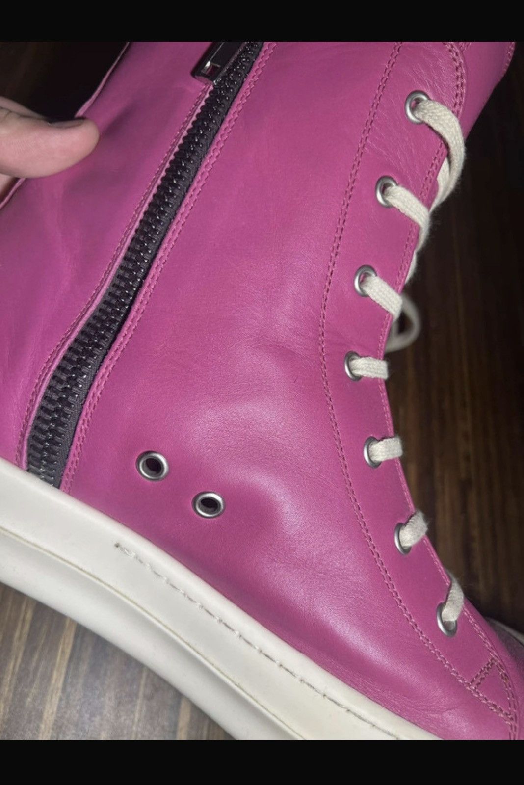 Rick Owens Rick owens mainline pink ramones Size US 12 / EU 45 - 9 Thumbnail