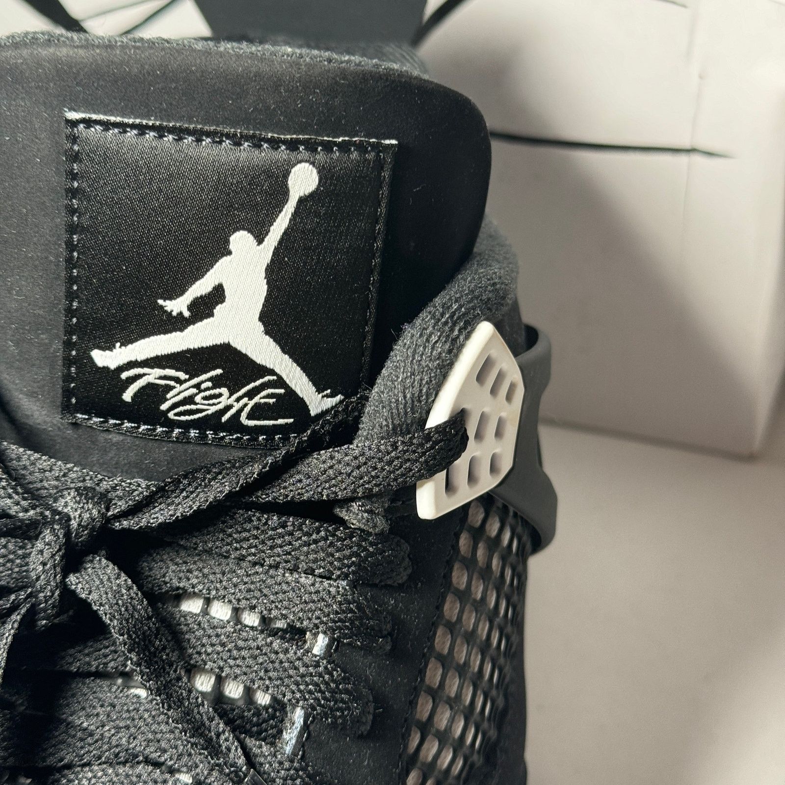 Jordan Brand × Nike Size 12 - Nike Air Jordan 4 Retro White Thunder Men's Shoes Size US 12 / EU 45 - 6 Thumbnail