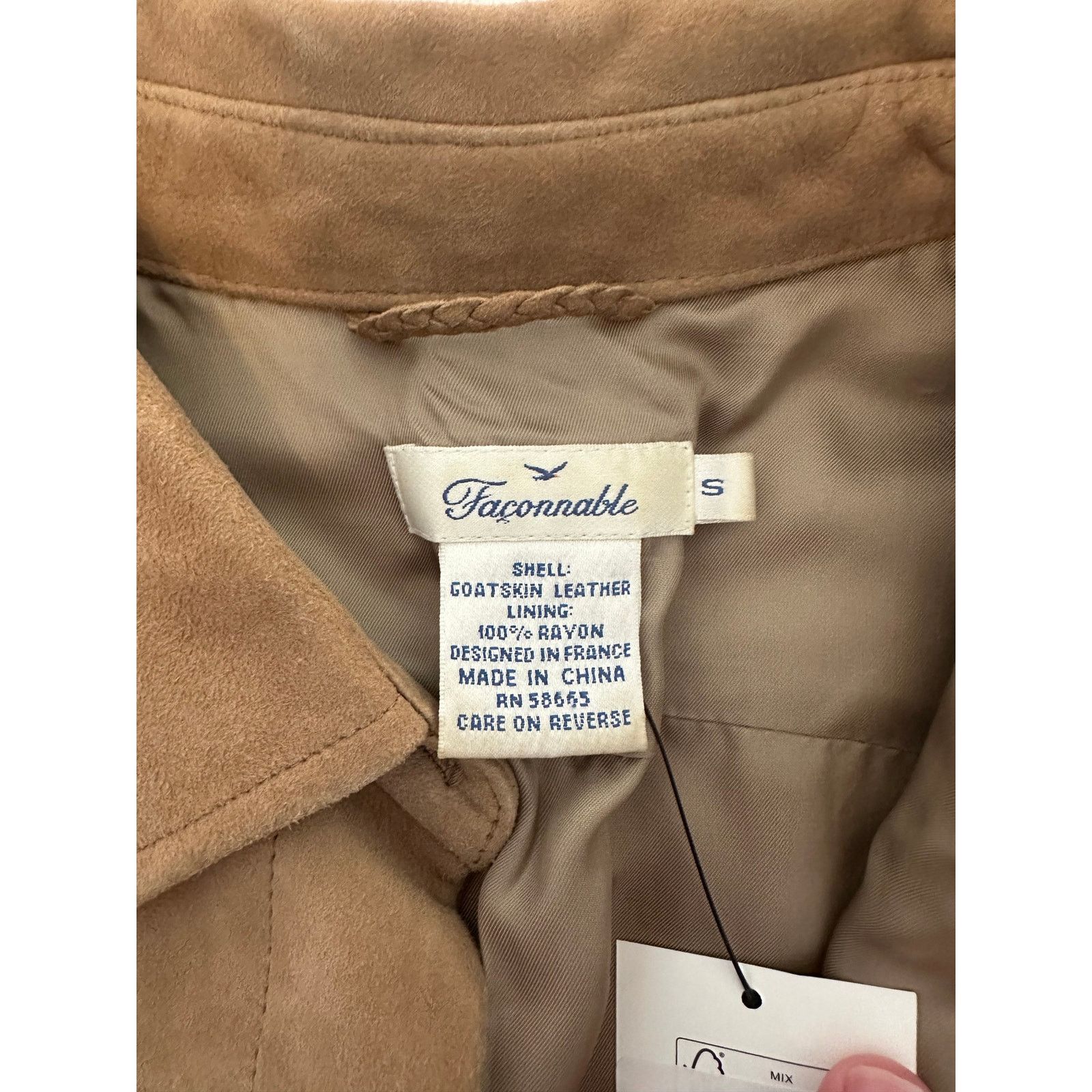 Faconnable Façonnable S Goatskin Leather Jacket Size S / US 4 / IT 40 - 6 Thumbnail