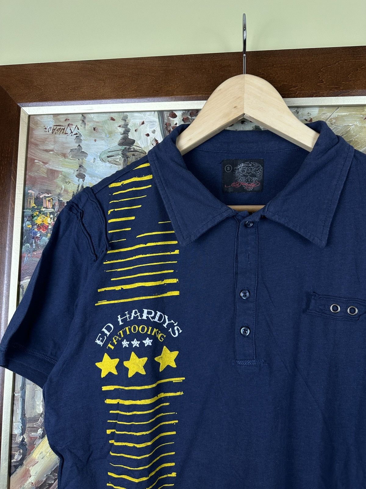 Ed Hardy × Vintage Vintage 2000s Ed Hardy polo shirt Size US M / EU 48-50 / 2 - 3 Thumbnail