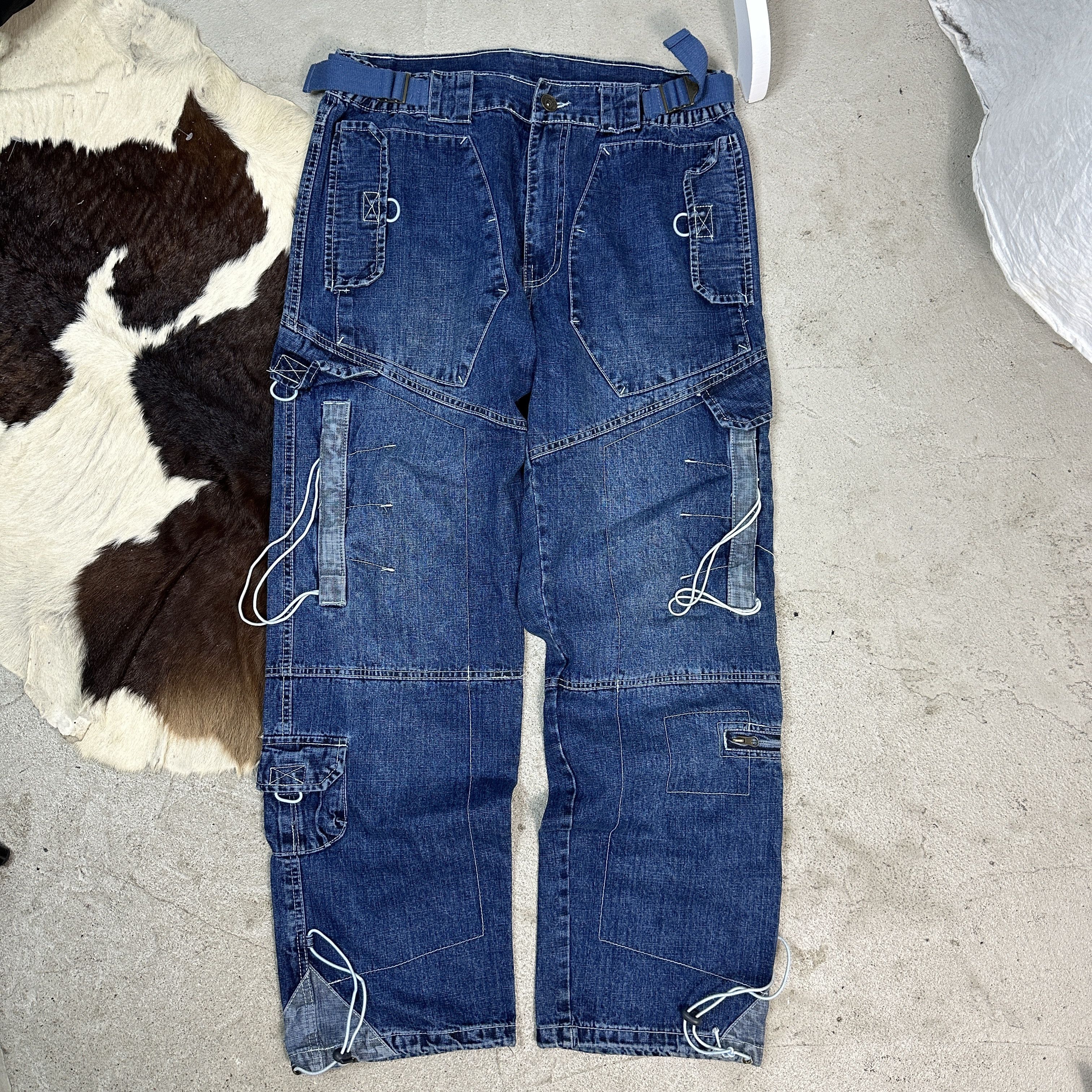 Vintage Vintage Wide Leg Hip-Hop Y2K Jeans Size US 36 / EU 52 - 2 Thumbnail