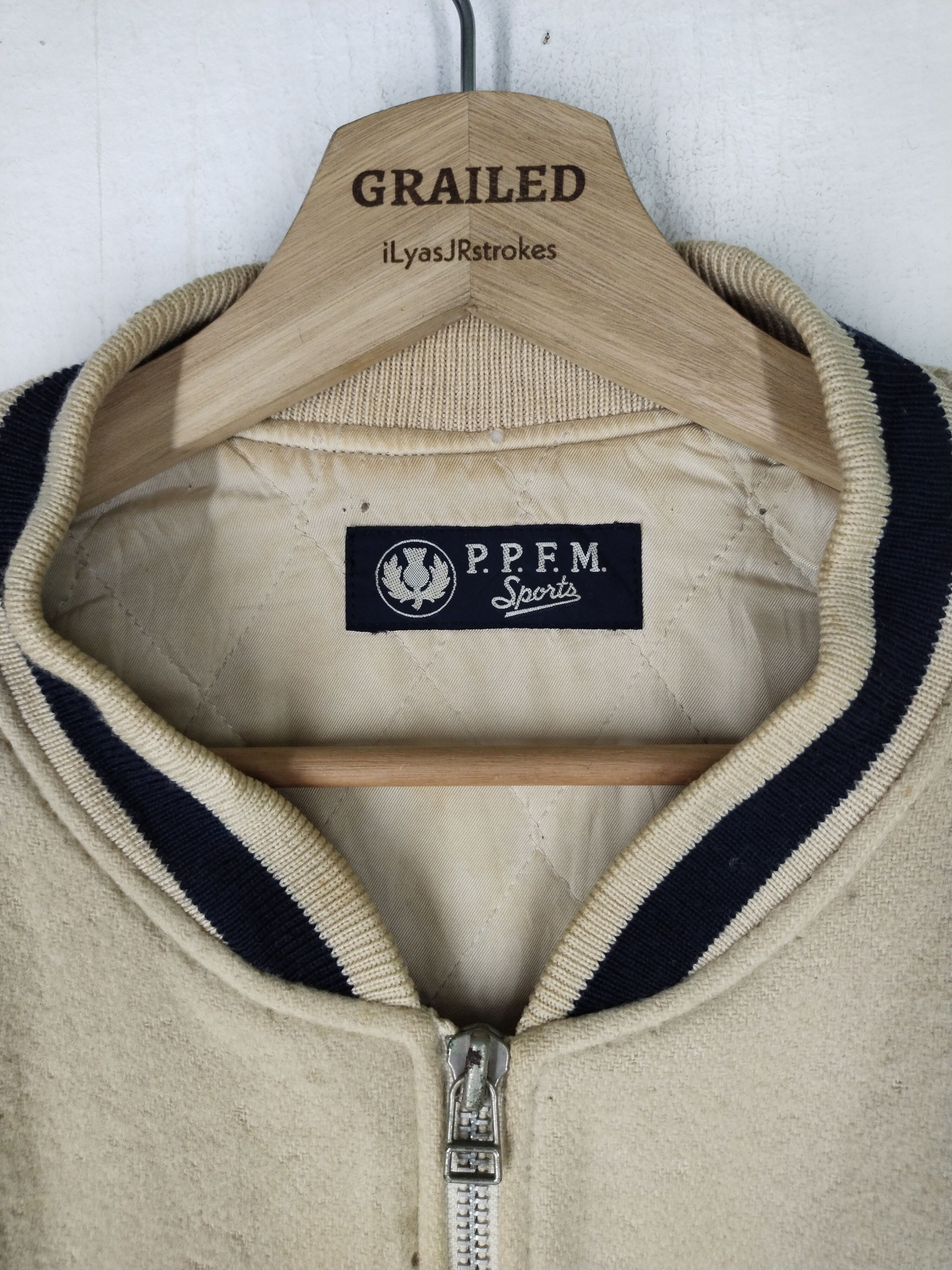 PPFM 80's Vintage PPFM Peyton Palace Sport Wool Bomber Jacket Size US L / EU 52-54 / 3 - 14 Thumbnail
