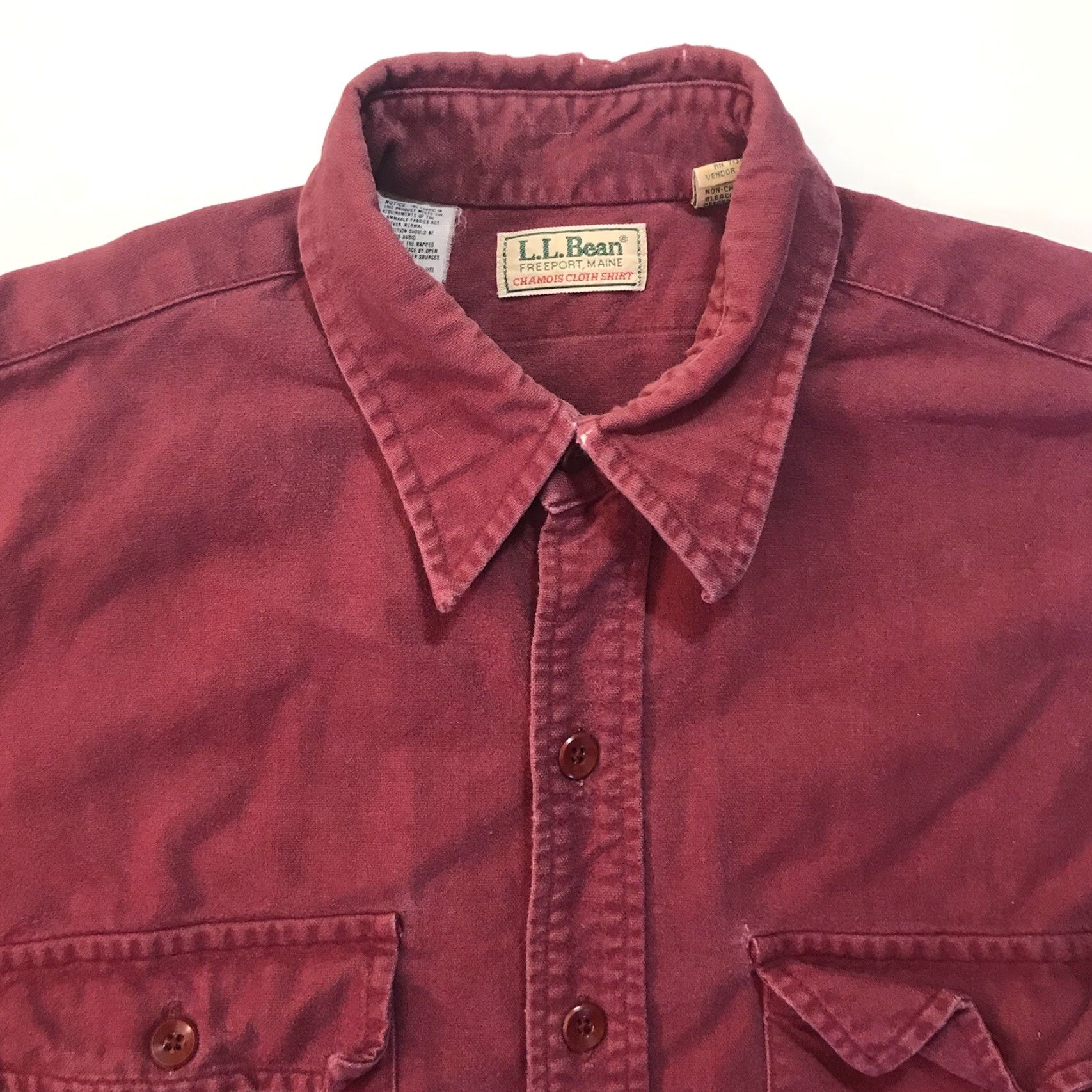 Vintage VINTAGE LL Bean Chamois Flannel Shirt Red Long Sleeve LT Big & Tall Outdoor Mens Size US L / EU 52-54 / 3 - 2 Thumbnail