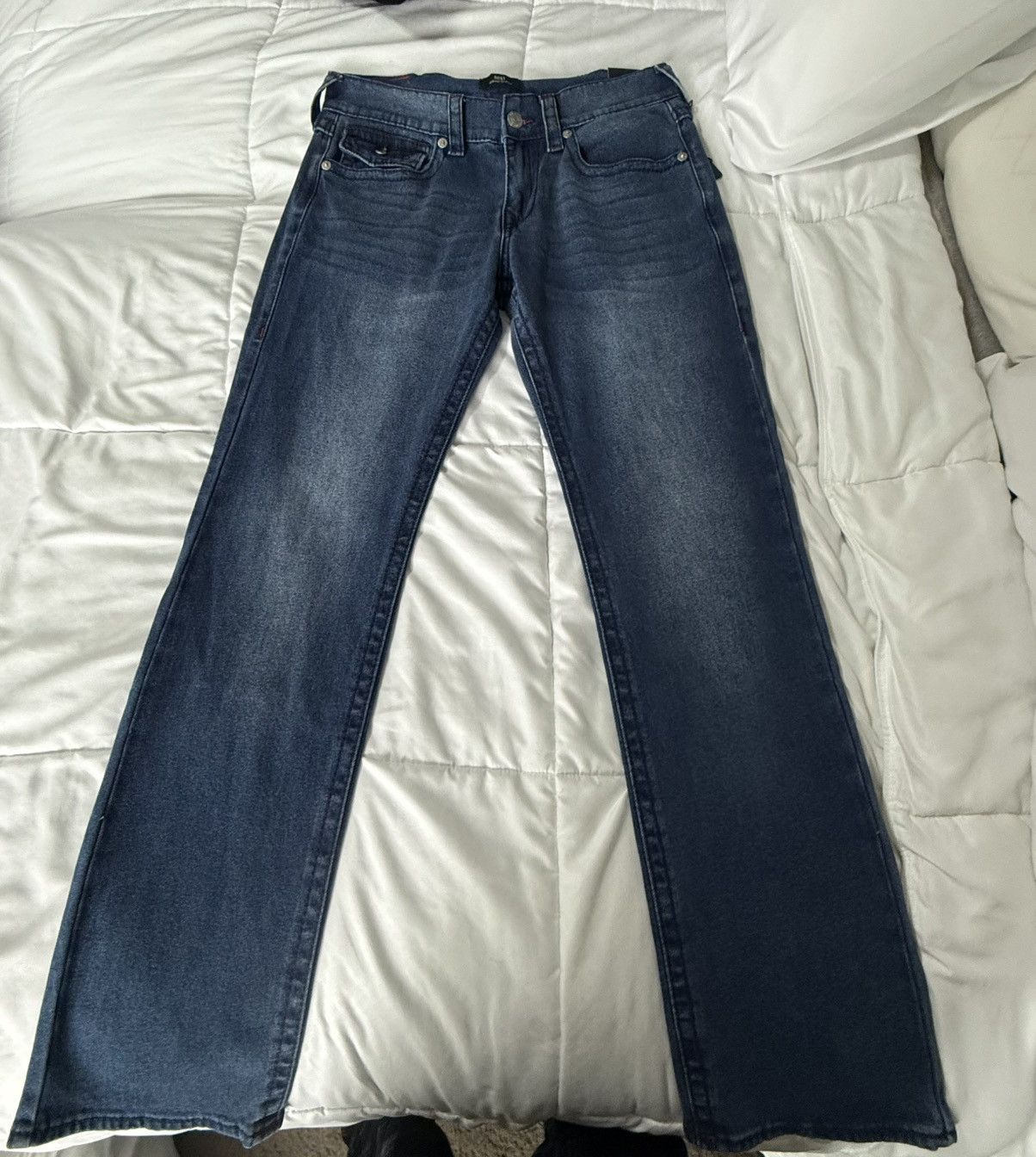 True Religion True Religion Ricky Straight Relaxed Jeans Size US 32 / EU 48 - 1 Thumbnail