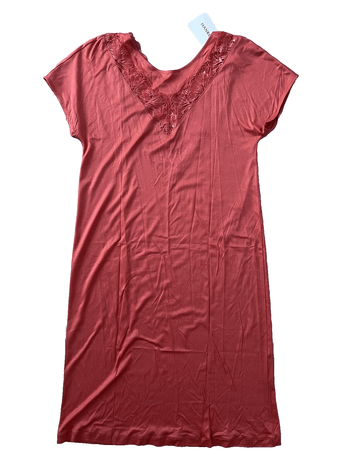 Hanro Hanro Juna Nightgown Lace Coral Gold ( S ) Size S / US 4 / IT 40 - 3 Thumbnail