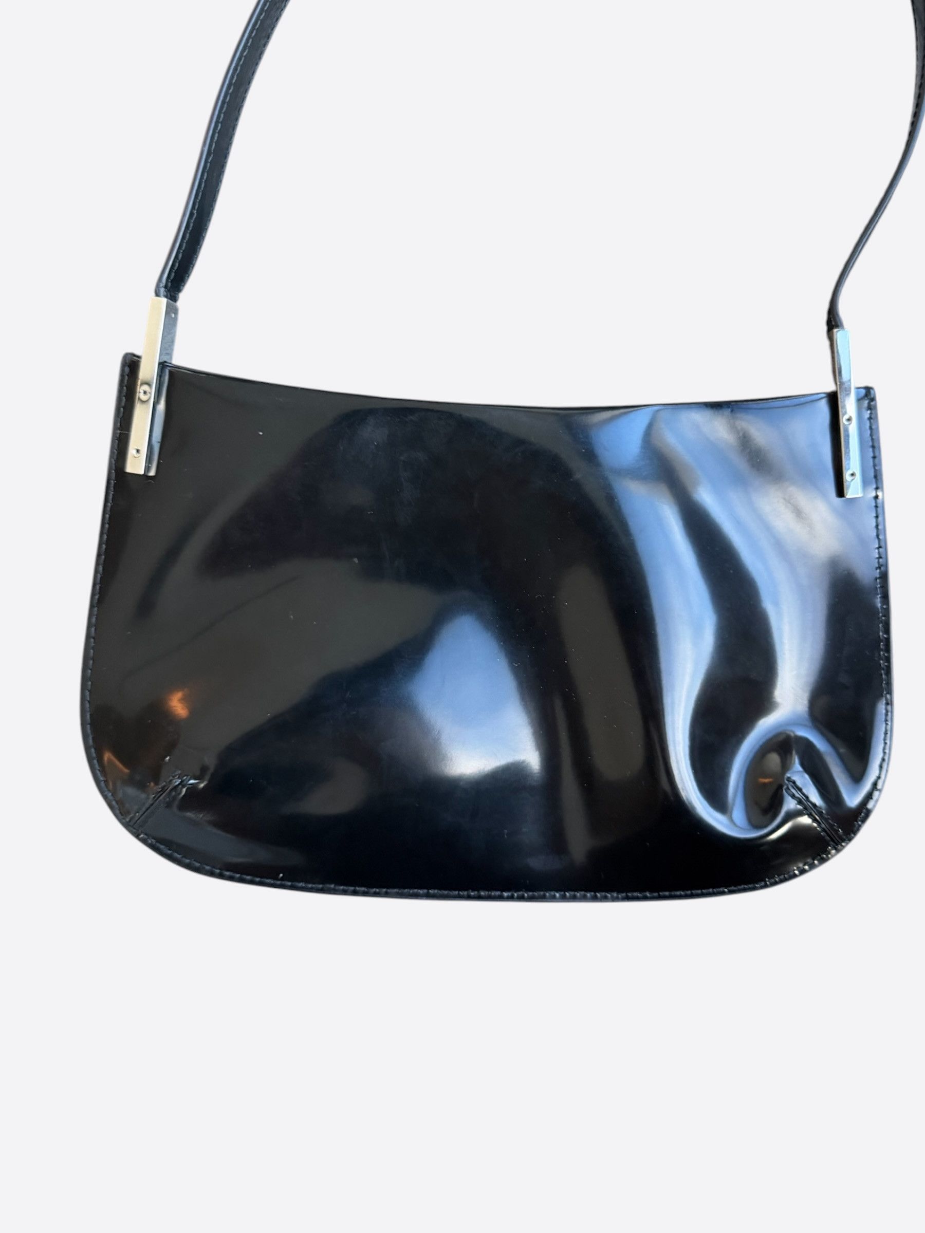 Saint Laurent Paris Saint Laurent Black Patent Leather Shoulder Bag Size ONE SIZE - 3 Thumbnail