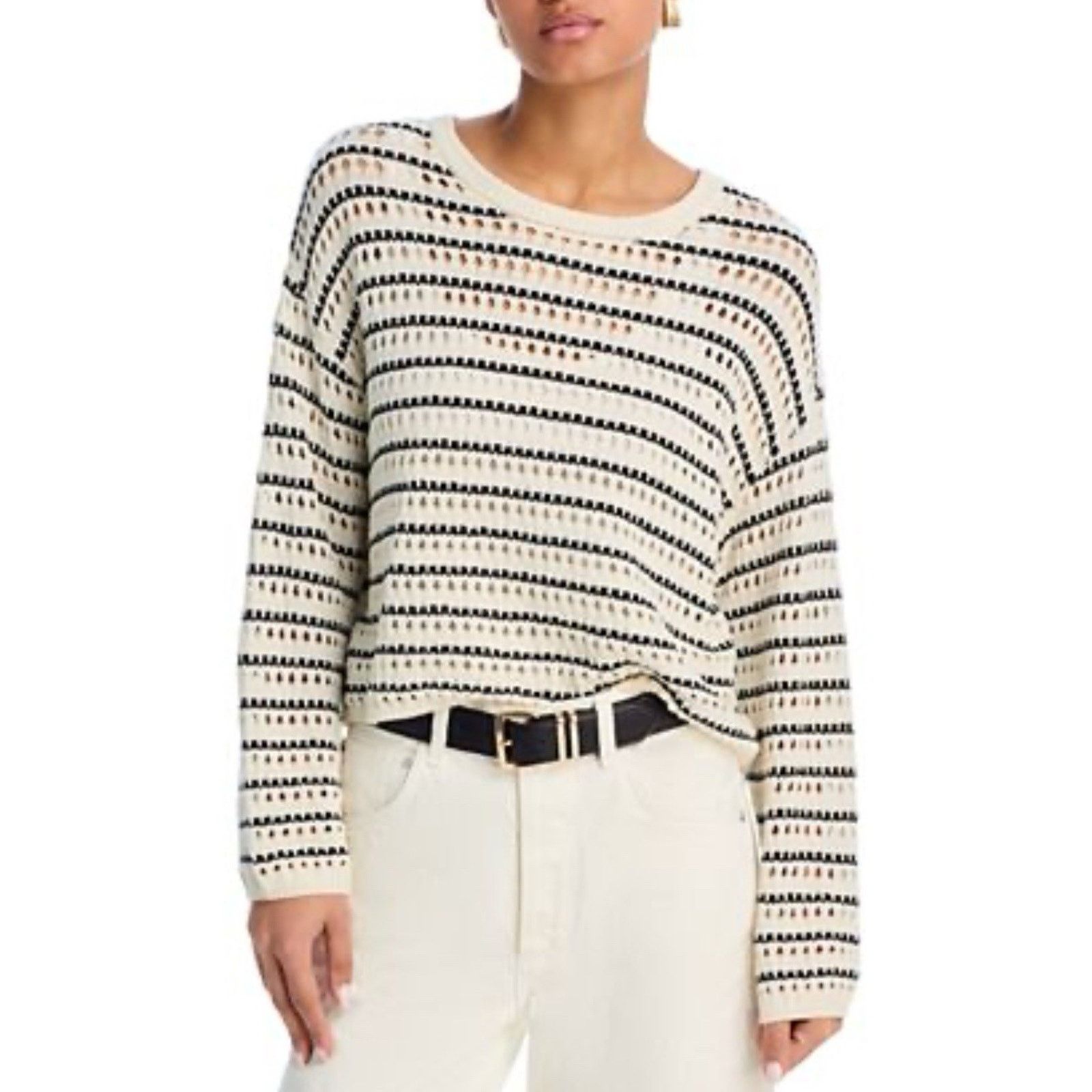 & Other Stories 525 America Knitted top with accents Crem Small A001773 Size S / US 4 / IT 40 - 1 Thumbnail