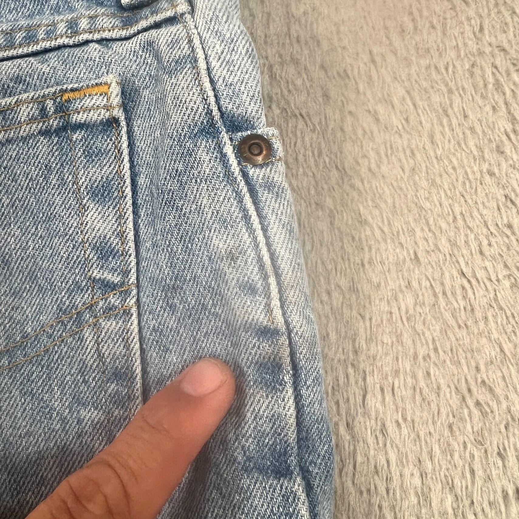 Wrangler Wrangler Bermuda Shorts Men's 34 Light Blue Denim Cut Off Jorts Grunge Outdoor USA Size US 34 / EU 50 - 7 Thumbnail