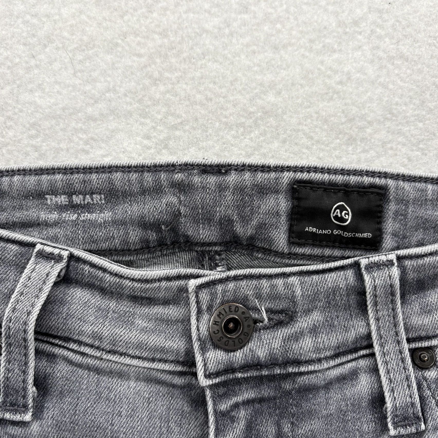 Vintage Adriano Goldschmied Jeans Womens 27 Slim Straight Mid Gray Stretch Denim 5-Pocket Rise Mid Rise 27in Inseam 29in Size 27" / US 4 / IT 40 - 4 Thumbnail