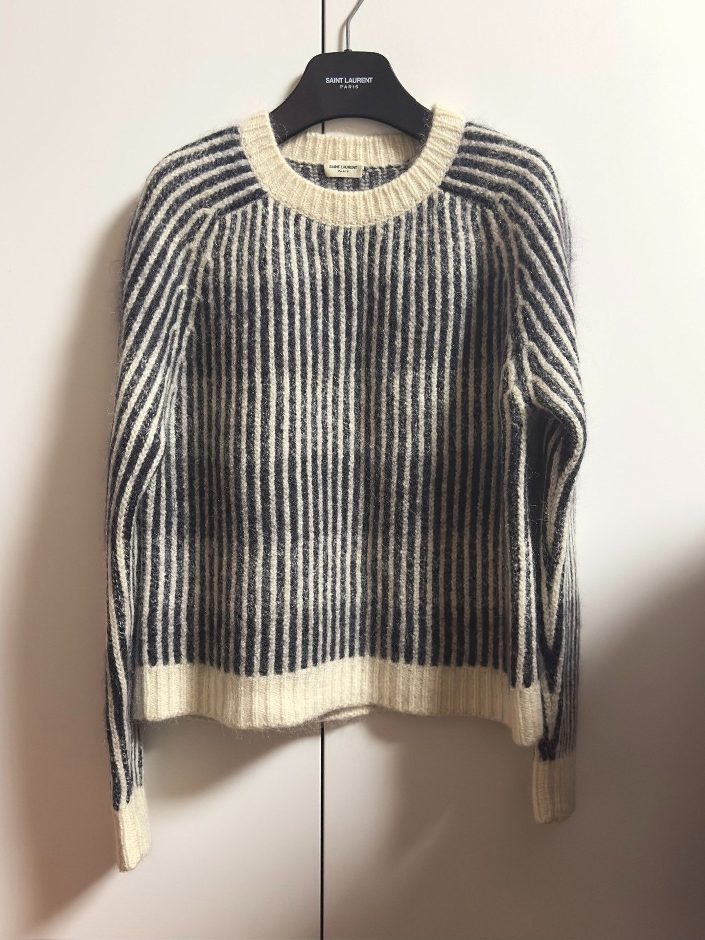 Saint Laurent Paris Saint Laurent Black White Stripe Sweater L Size US L / EU 52-54 / 3 - 1 Thumbnail