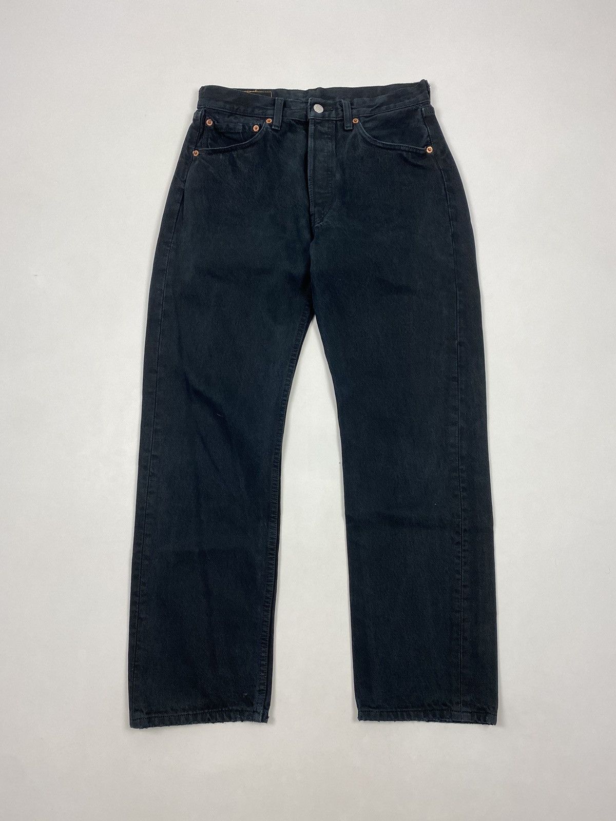 Levi's 2000’s Vintage Levi’s 501 Black Denim Jeans 32X30 Size US 32 / EU 48 - 3 Thumbnail