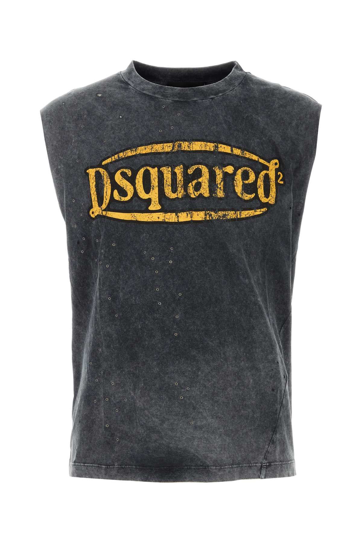 image of Dsquared2 Dark Grey Cotton Tank Top, Men's (Size XL)