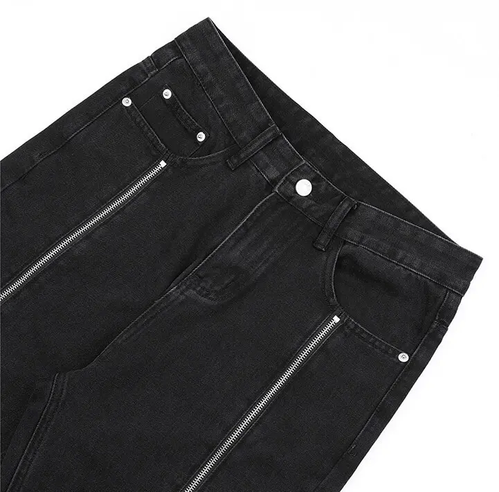 Japanese Brand × Vintage Black front zip denim jeans pants aesthetic Size US 28 / EU 44 - 7 Thumbnail