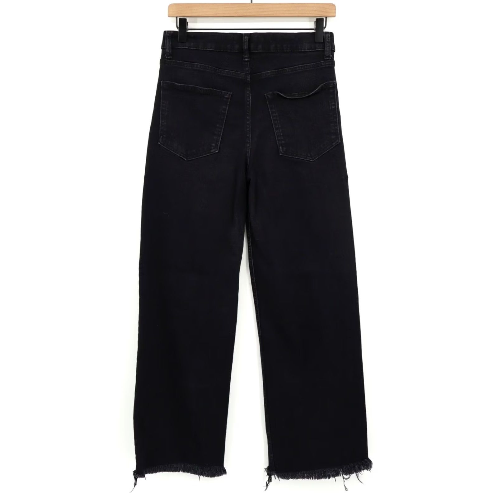 Reformation Reformation Jeans Emma High Rise Wide-Leg Black 29 Women's Regular Denim Cotton Elastane 27" Inseam 5-Pocket Style Pants Size 29" - 2 Thumbnail