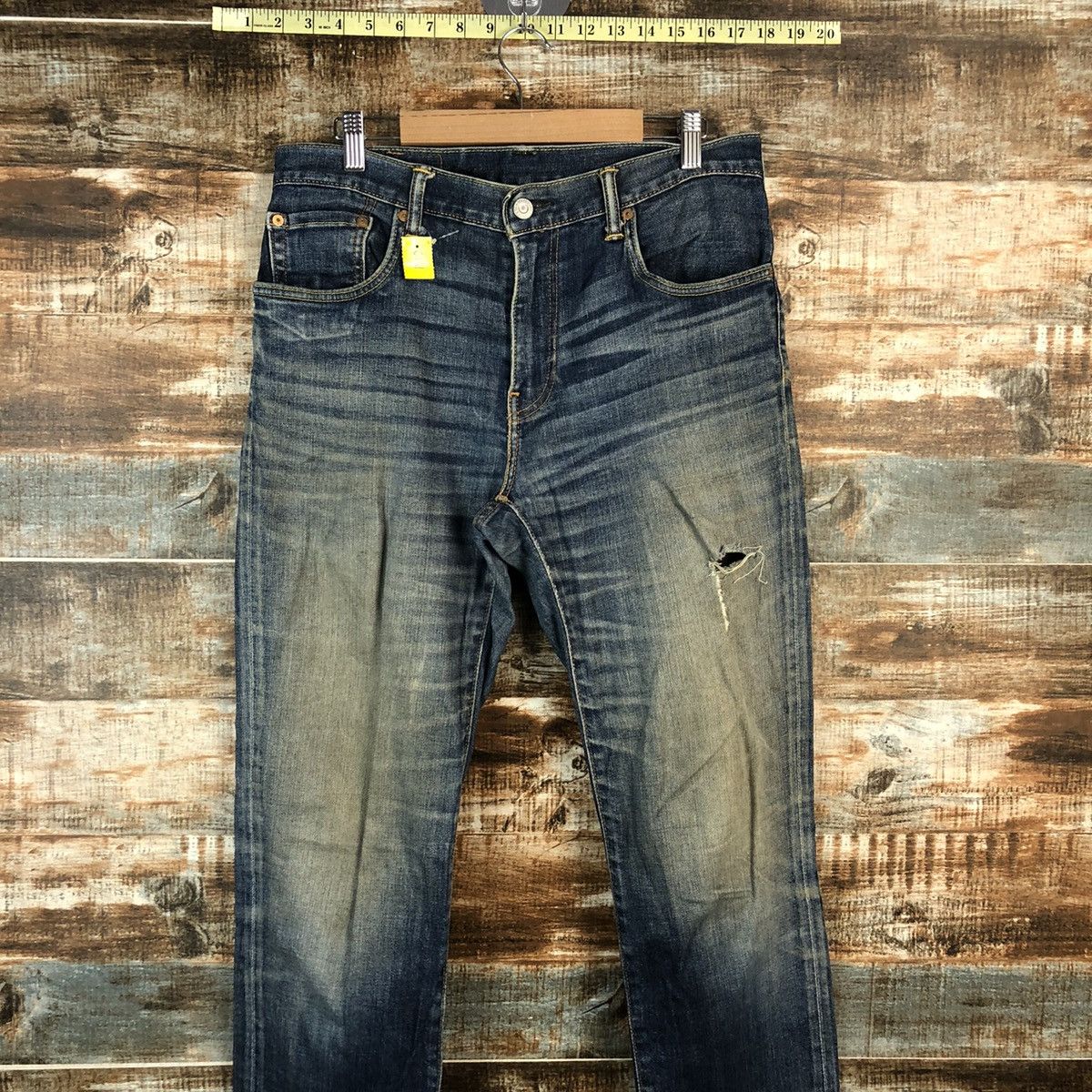 Levi's × Vintage DL 551 Levis Blue Distressed Denim Pants #C191 Size US 31 - 2 Thumbnail