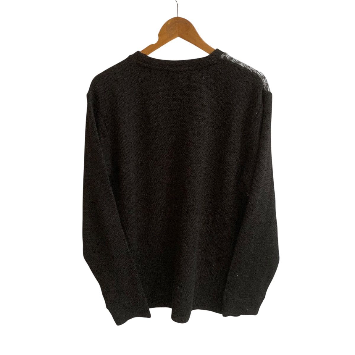 Back Number Design Sweatshirt Mix Material Rare Medium