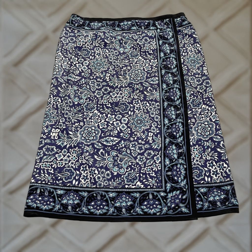 Vintage Sag Harbor Maxi Long Skirt Womens 14 Multi Paisley Floral Casual Summer 38x32 Size 36" / US 14 / IT 50 - 1 Thumbnail