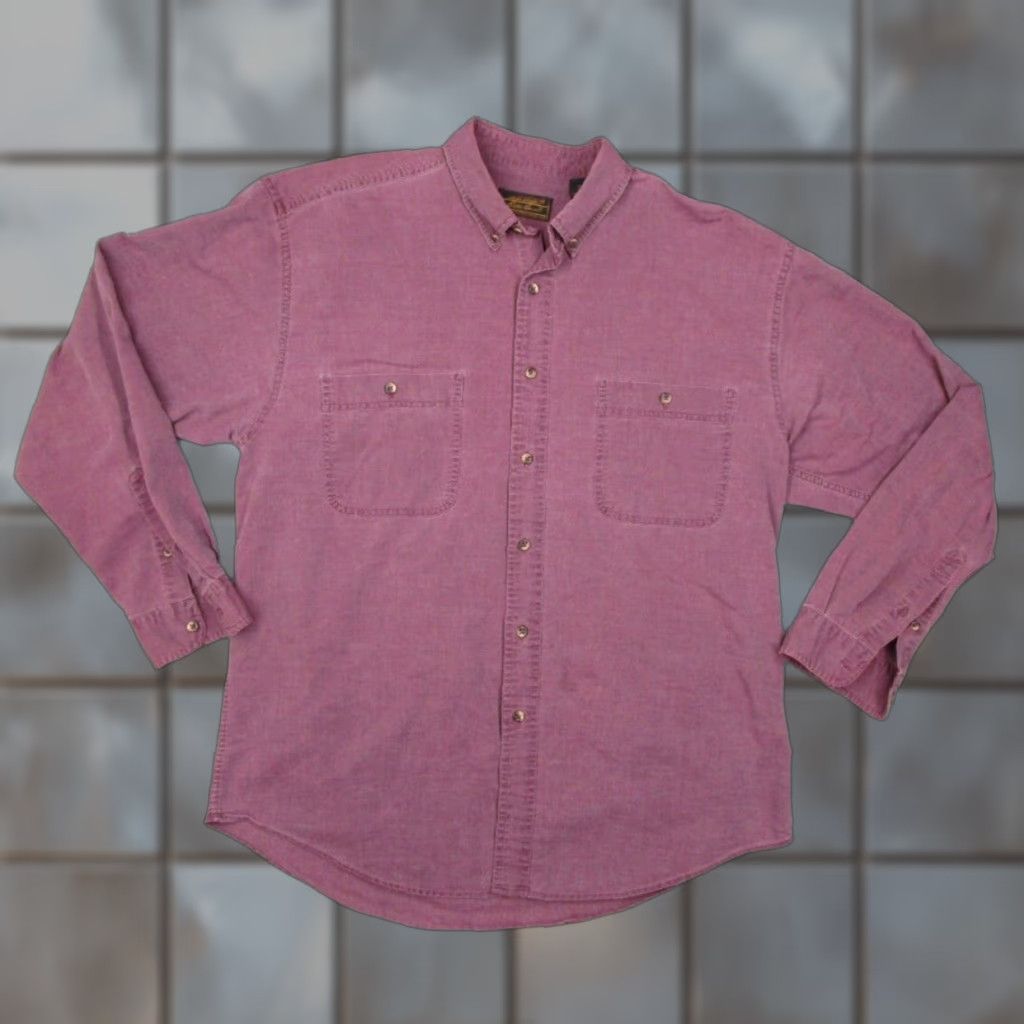 Eddie Bauer VINTAGE Eddie Bauer Shirt Mens Large Red Button Up Long Sleeve Hike Workwear 90s Bohemian Nature Outdoor Retro Mens Size US L / EU 52-54 / 3 - 1 Thumbnail
