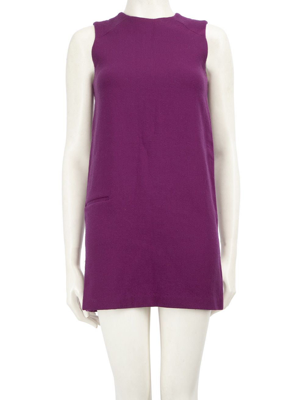 Acne Studios Purple Wool Crew Neck Mini Dress Size XS / US 0-2 / IT 36-38 - 1 Thumbnail