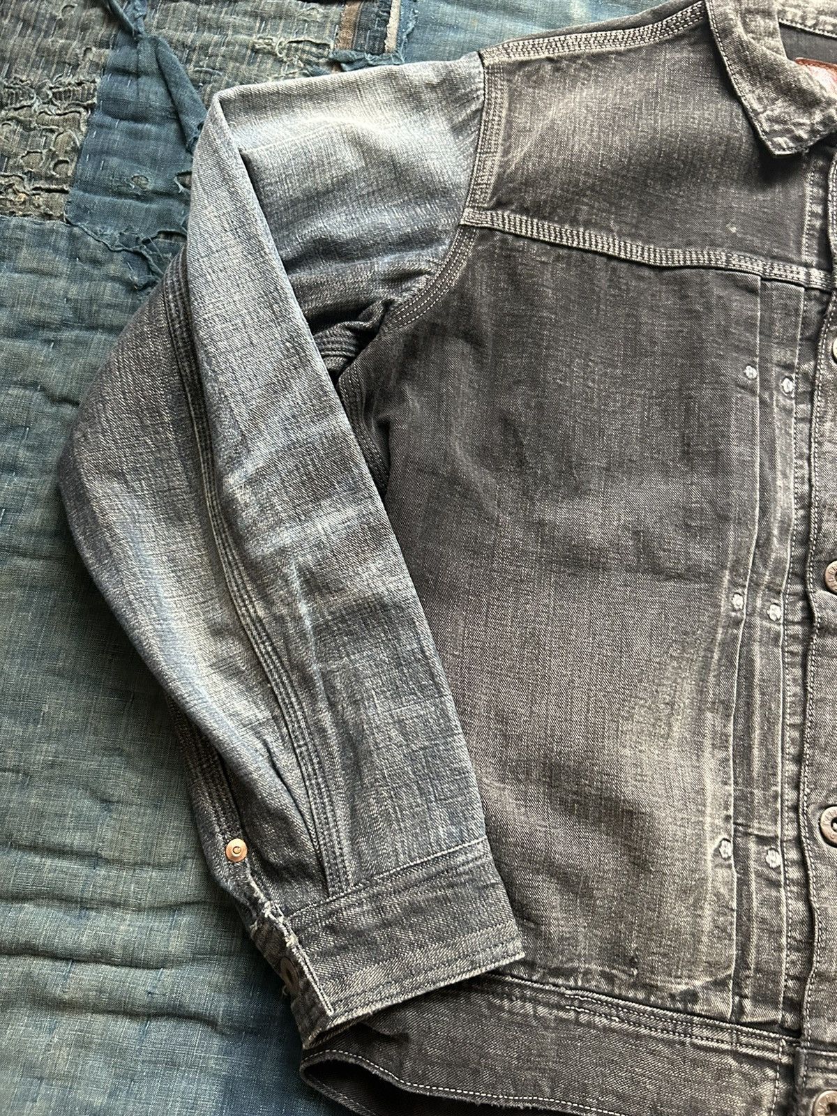 Kapital × Kapital Kountry Kapital black and indigo denim 1st jacket Size US S / EU 44-46 / 1 - 4 Thumbnail