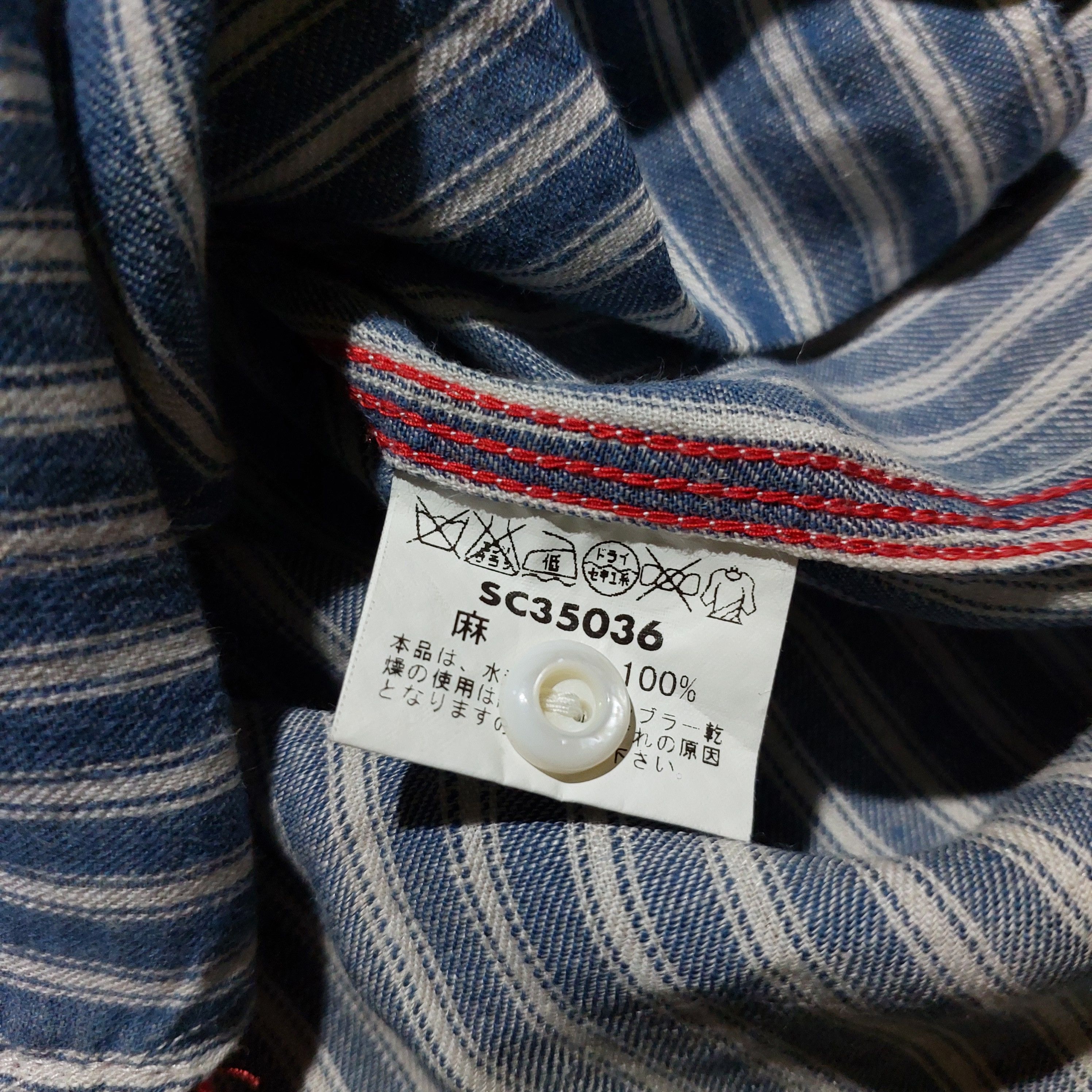 Sugar Cane Sugar Cane chambray stripes blue shirt Size US M / EU 48-50 / 2 - 7 Thumbnail