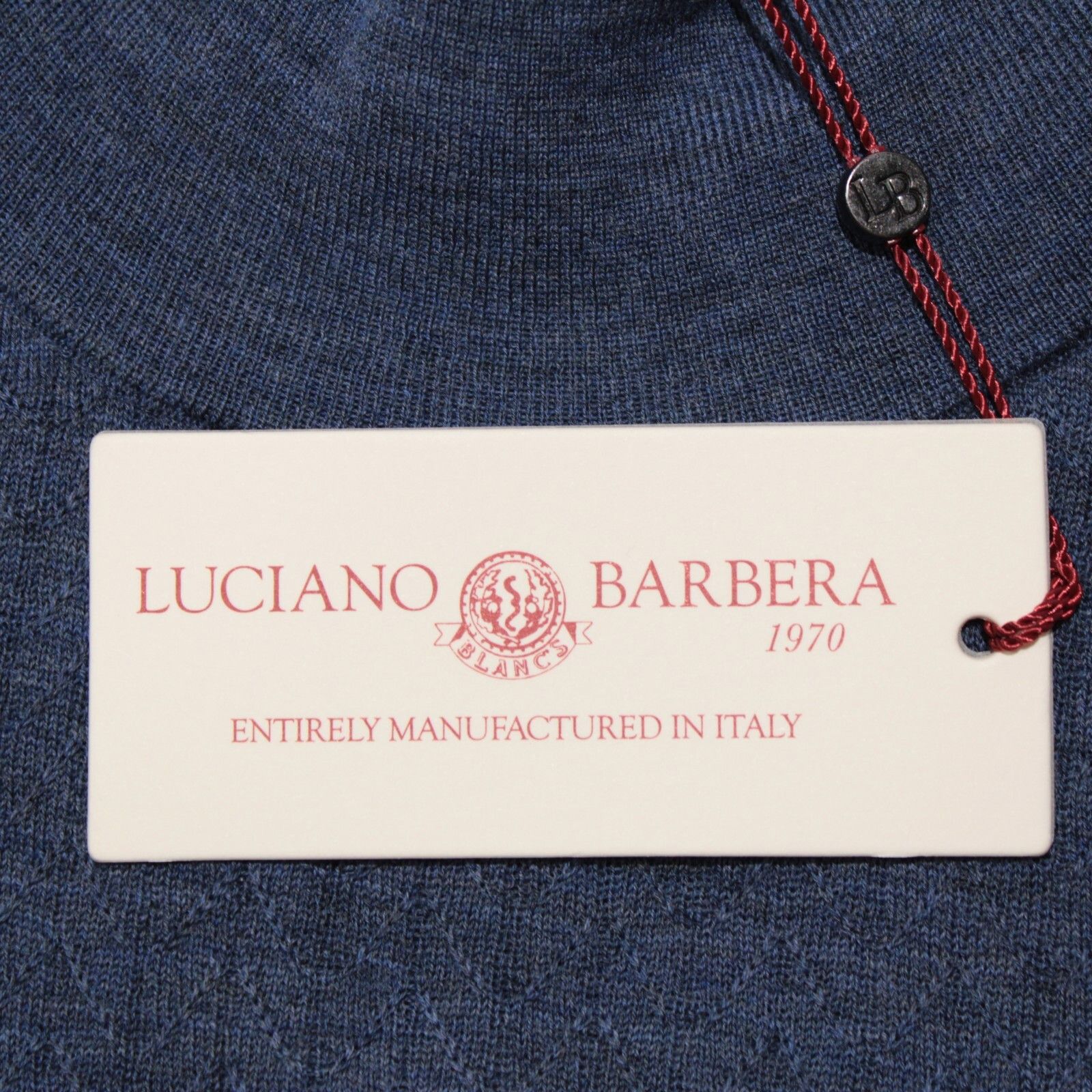Luciano Barbera Luciano Barbera Sweater Size US M in Blue Size US M / EU 48-50 / 2 - 2 Thumbnail