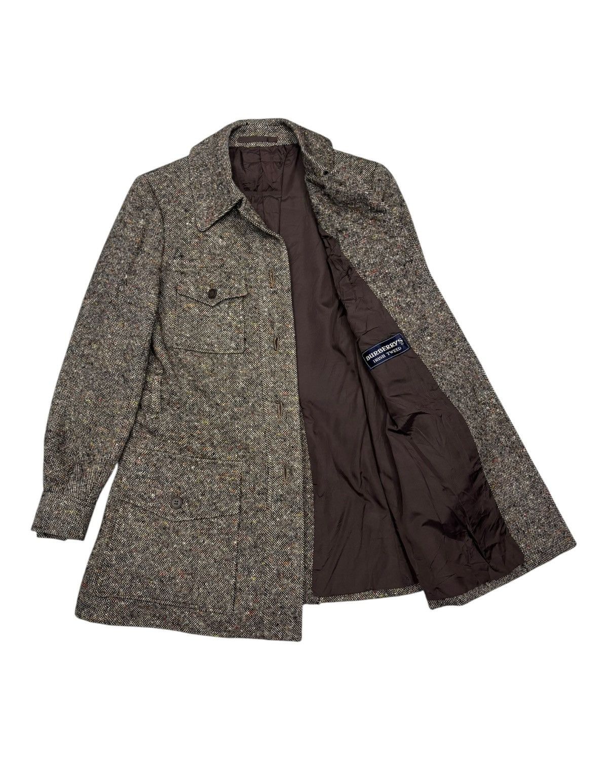 Burberry BURBERRY IRISH TWEED WOOL JACKET Size S / US 4 / IT 40 - 3 Thumbnail