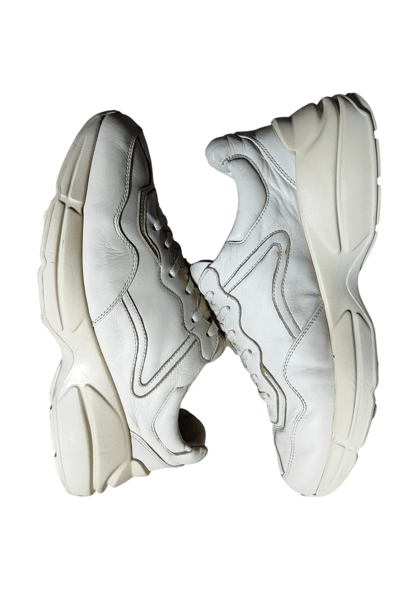 Gucci Gucci Rhython Ivory Leather Sneaker Unisex Size US 8 / EU 41 - 3 Thumbnail