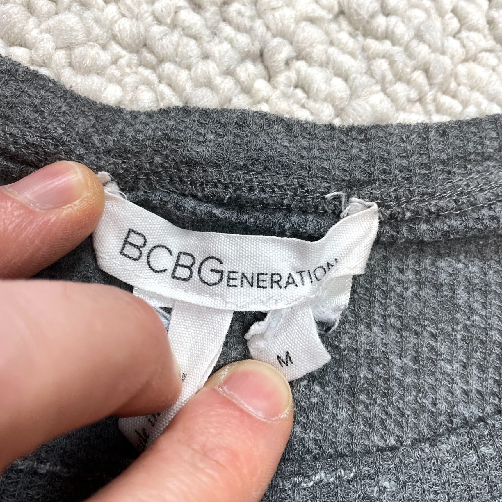 BCBGeneration BCBGeneration Shirt Womens Medium Gray Long Sleeve Soft Stretch Pullover Casual Size M / US 6-8 / IT 42-44 - 2 Thumbnail