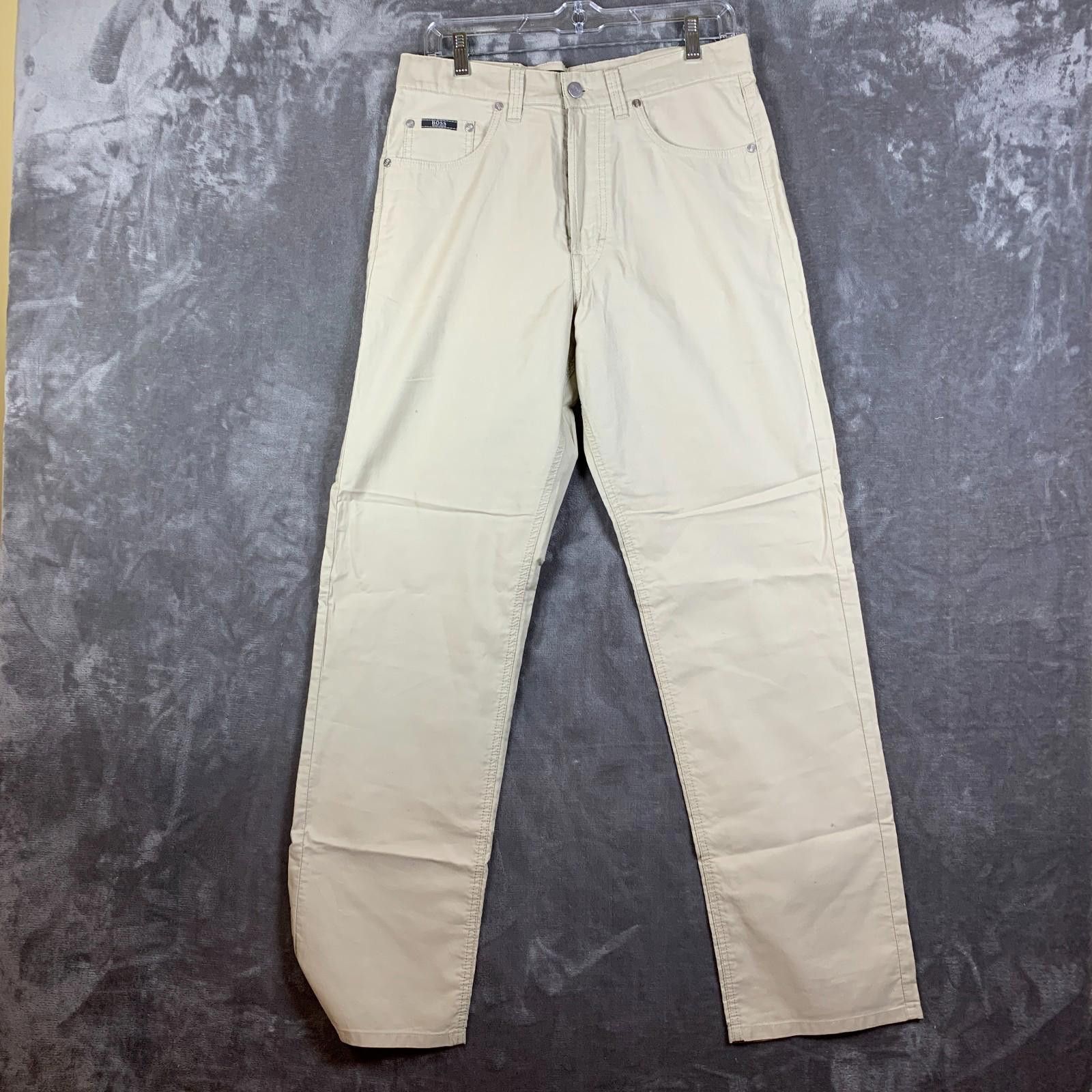 Hugo Boss Hugo Boss Mens 32X22 Cream Flat Front Alabama Chino (340) Size US 32 / EU 48 - 1 Thumbnail