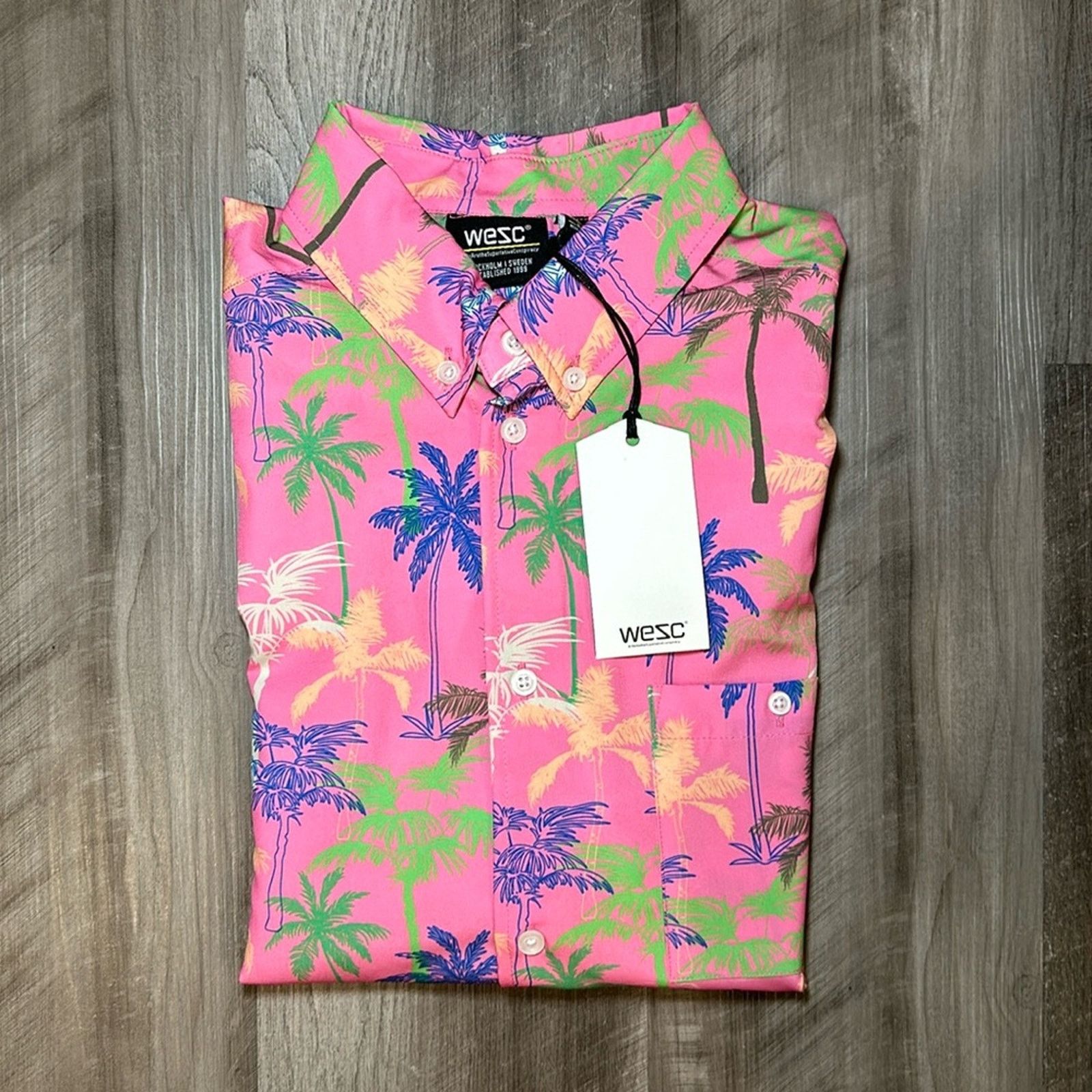 WeSC WESC Miami Palm Oden Short Sleeve Button Down - Medium Size US M / EU 48-50 / 2 - 1 Thumbnail