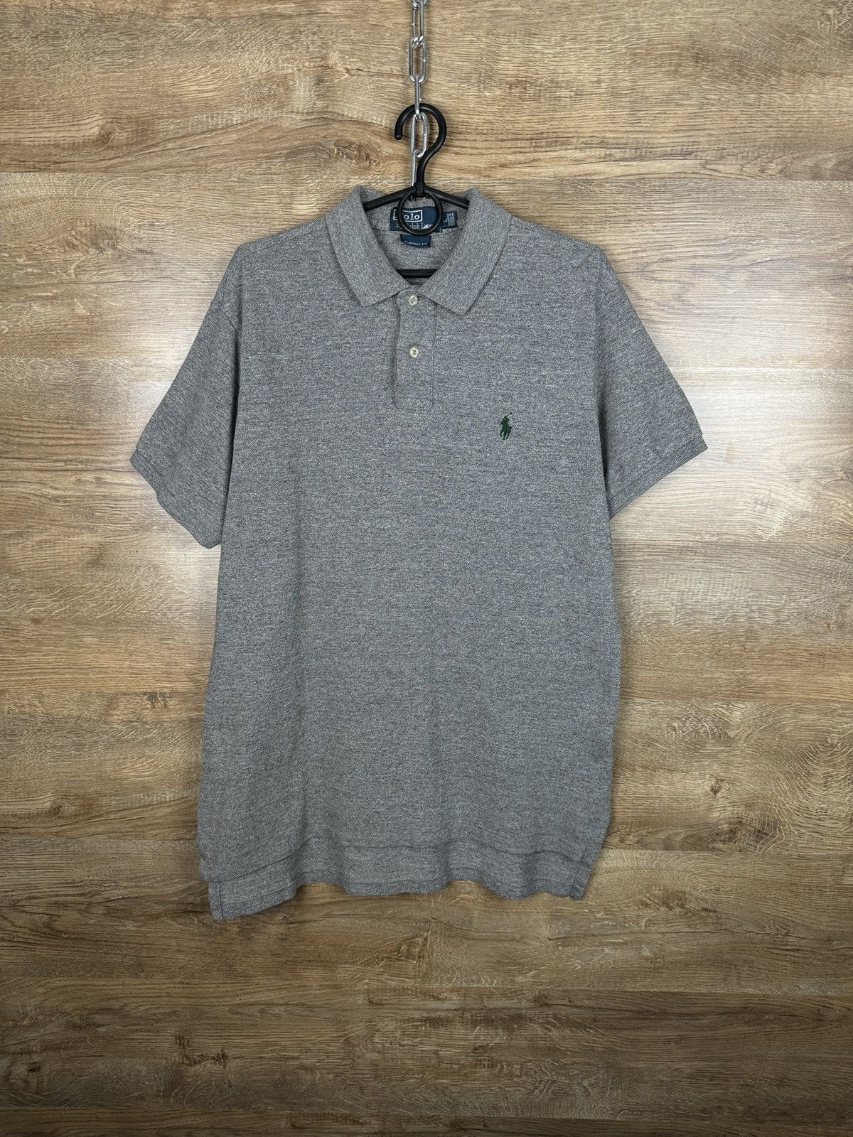Polo Ralph Lauren × Vintage Mens Vintage Polo Ralph Lauren polos luxury grey T-shirt Size US L / EU 52-54 / 3 - 1 Thumbnail