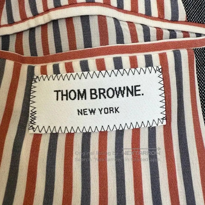 Thom Browne Thom Browne Women's Gray Wool Striped Jacket . Size S / US 4 / IT 40 - 6 Thumbnail