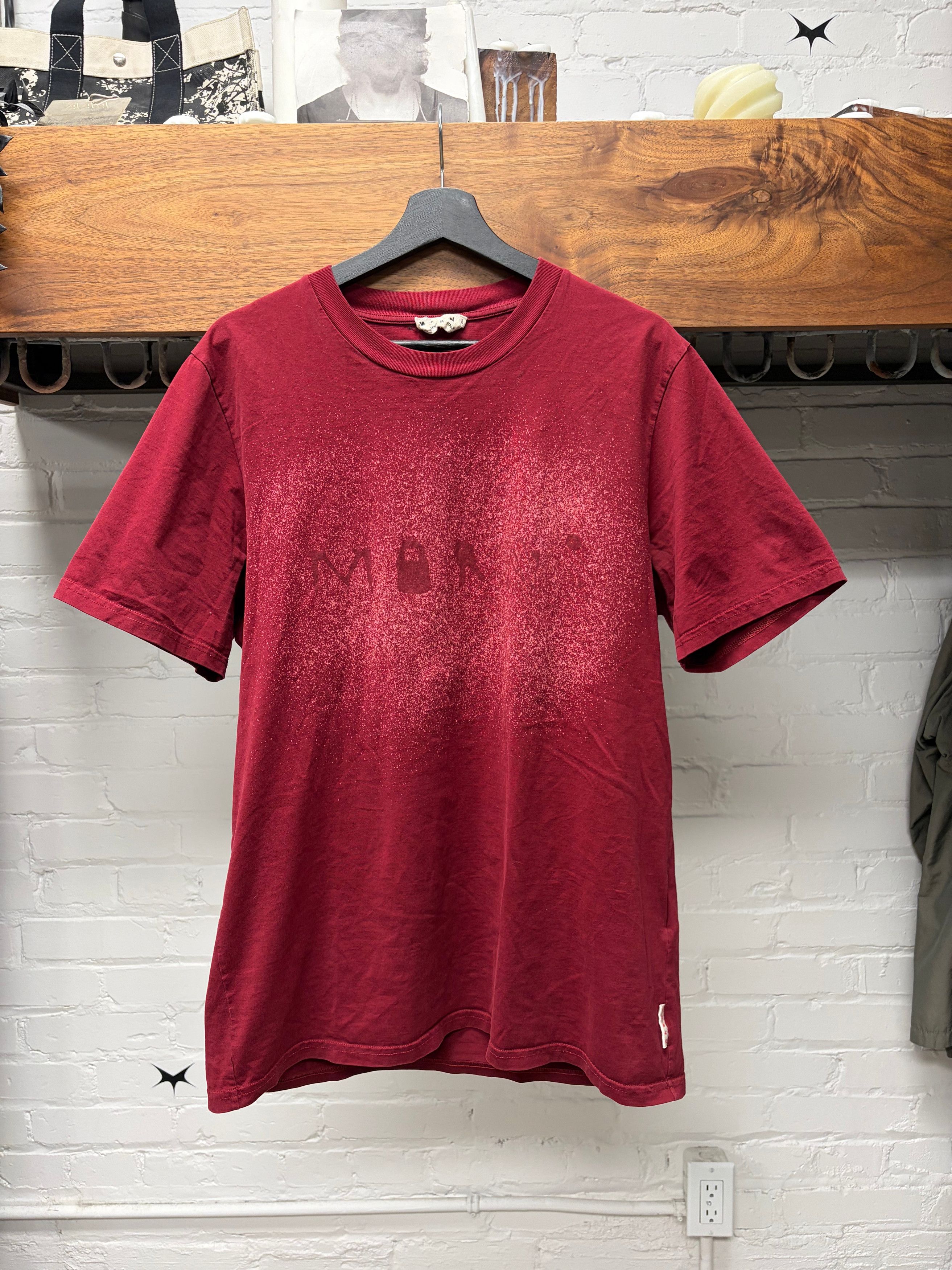 Marni Marni Red Splattered Logo Graphic T-Shirt Size XXL / US 16-18 / IT 52-54 - 1 Thumbnail