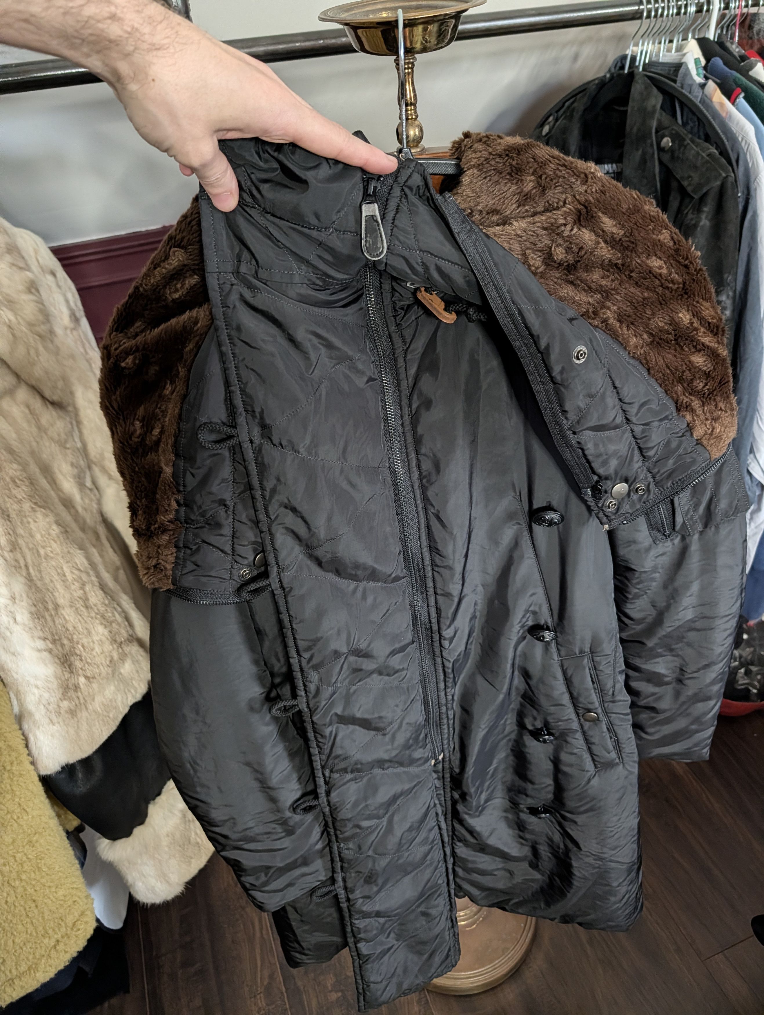 Issey Miyake Split raccoon fur hood long MA-1 puffer coat Japan sz2 Size M / US 6-8 / IT 42-44 - 10 Thumbnail