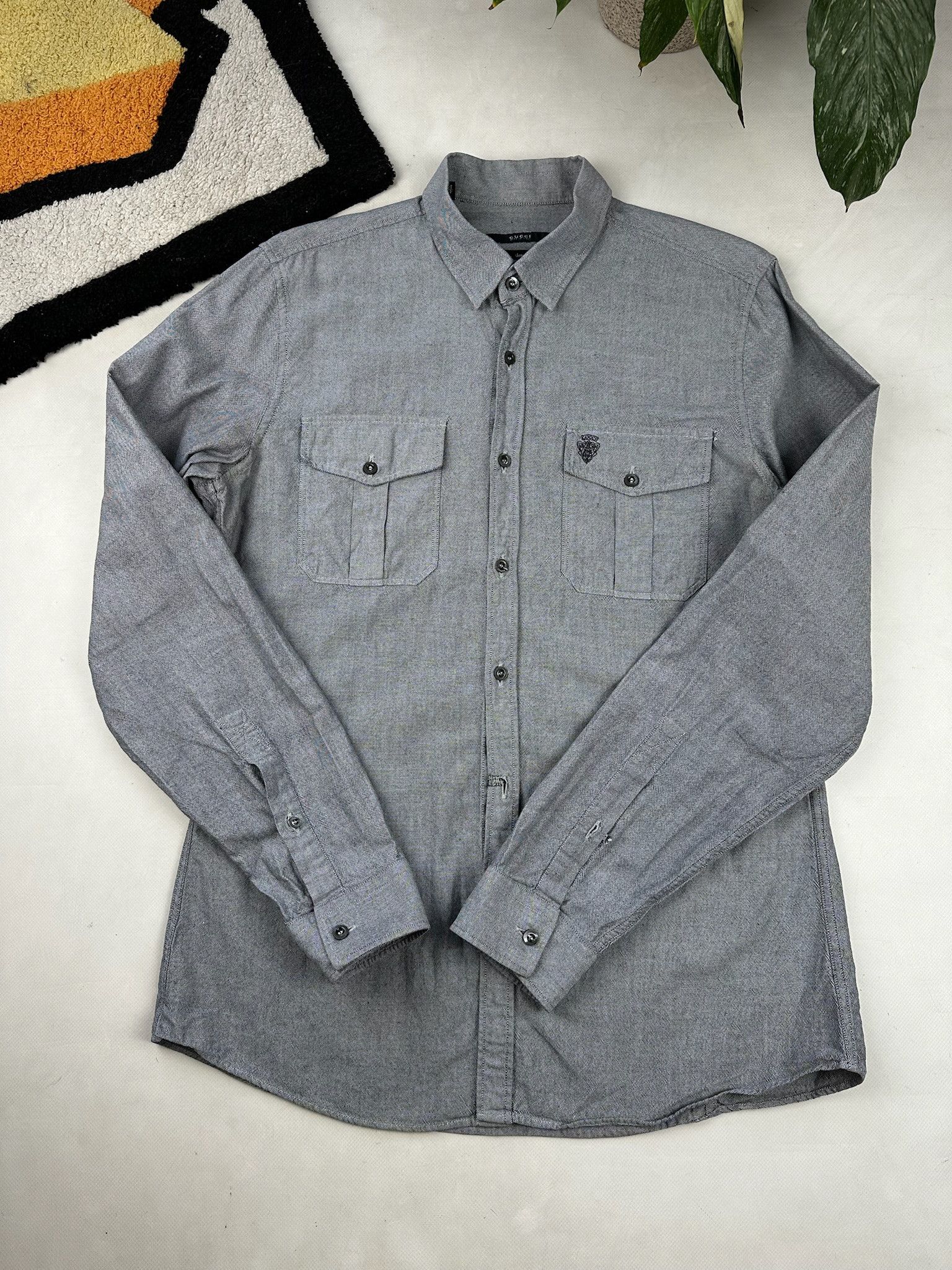 Gucci Silver Gucci shirt irredescent Size US M / EU 48-50 / 2 - 8 Thumbnail