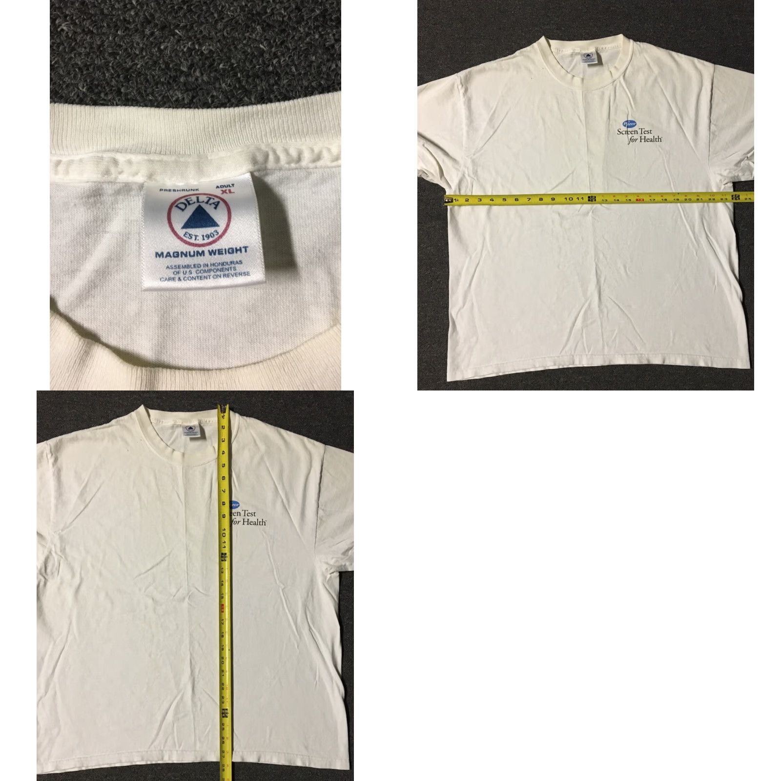 Vintage **VINTAGE 90s Pfizer Screen Test WHITE Faded Shirt XL** User: Vintage 90s Pfizer Screen Test WHITE Faded Shirt XL Size US XL / EU 56 / 4 - 8 Thumbnail
