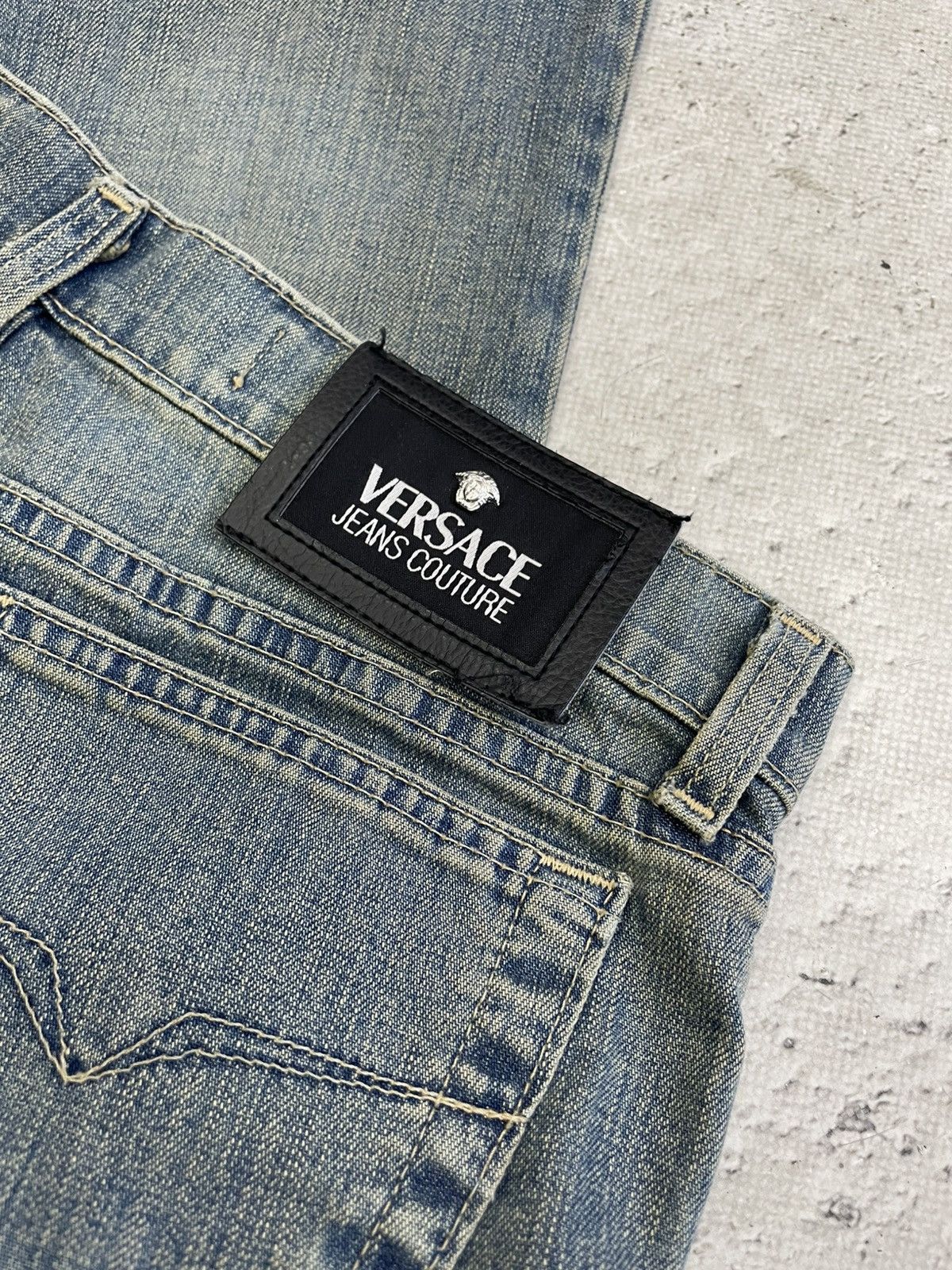 Versace Versace flared archive Blue Denim Jeans Straight Y2K Italy Size US 31 - 14 Thumbnail