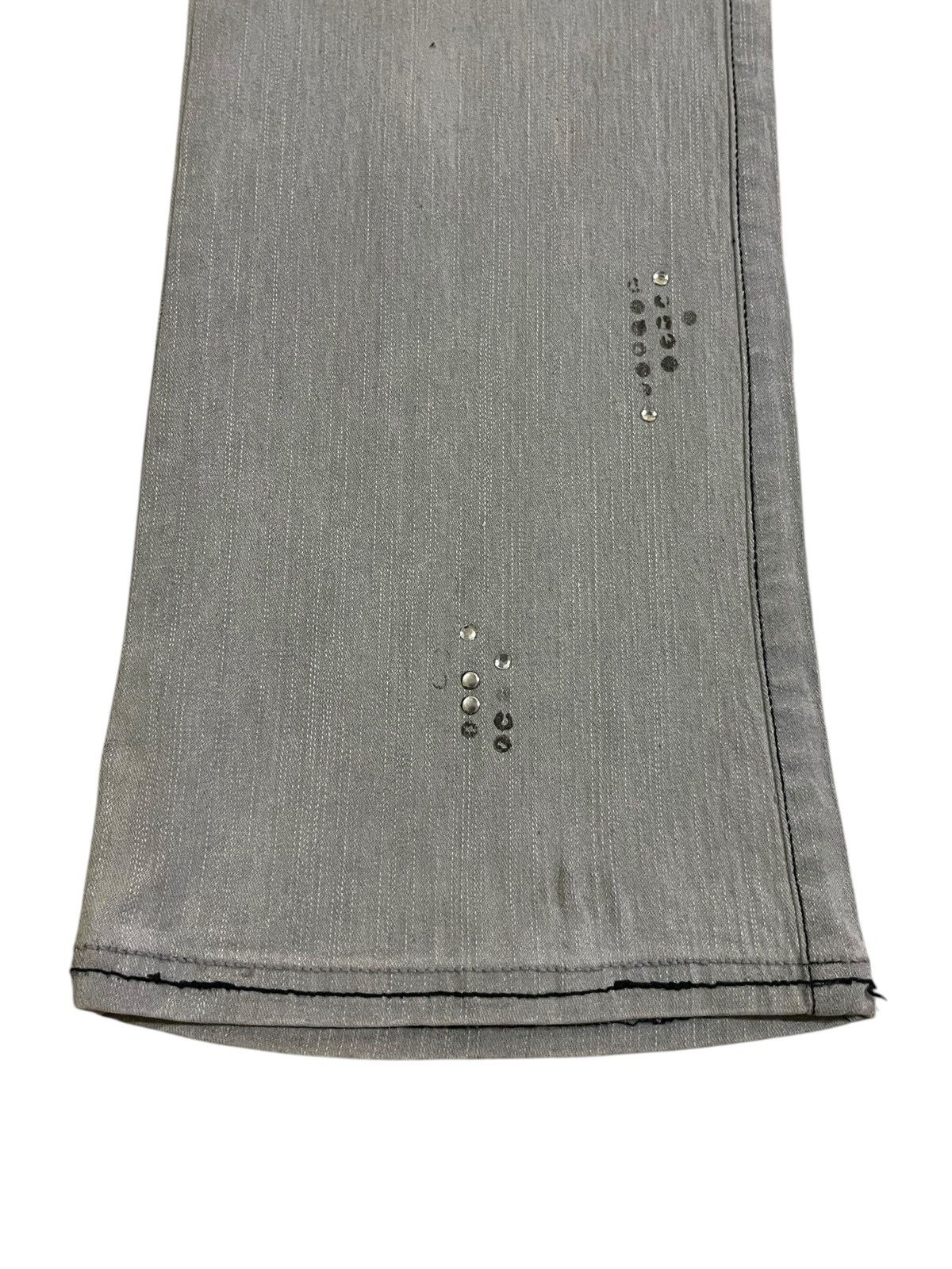 Fubu FLARED💥 FUBU Ice Washed Embellished Low Rise Flare Denim Size 28" / US 6 / IT 42 - 7 Thumbnail