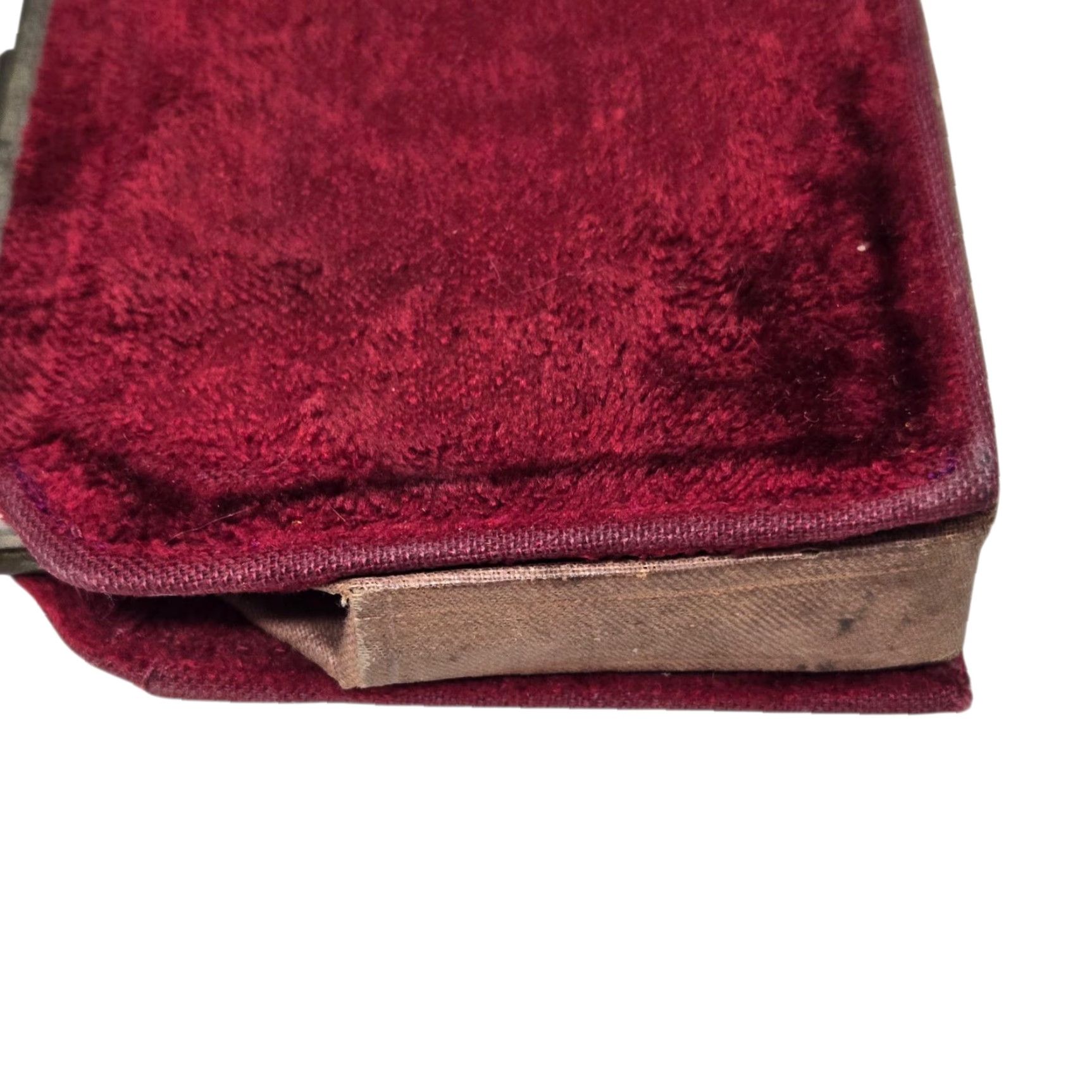 Velvet VINTAGE Antique Red Velvet Purse Mini Bag Kissing Clasp Art Deco 1920s RARE READ Women Purse Velvet Eveningwear 1920s Women Size ONE SIZE - 5 Thumbnail