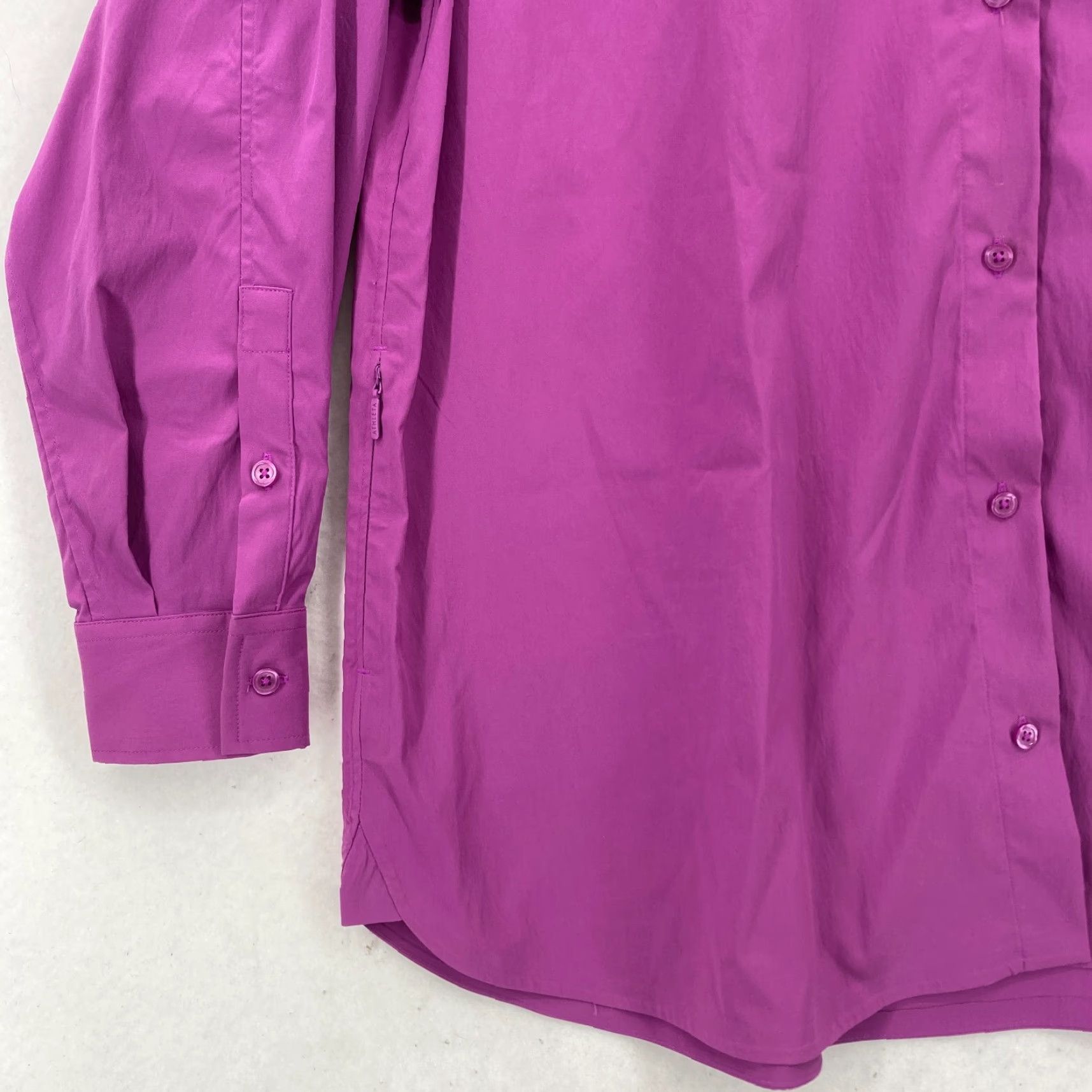 Athleta Athleta Button-Up Top Women's Medium Purple Oversized Preppy Casual Workwear Shirt Size M / US 6-8 / IT 42-44 - 3 Thumbnail