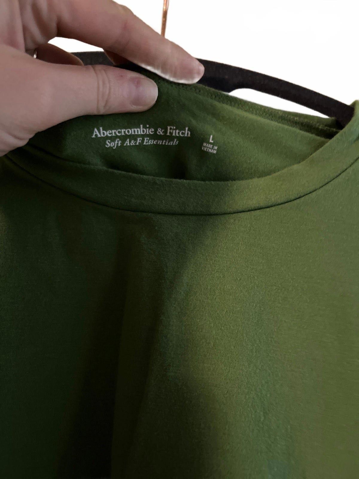 Abercrombie & Fitch Stylish Green Tee - Abercrombie & Fitch Essentials Size L / US 10 / IT 46 - 2 Thumbnail