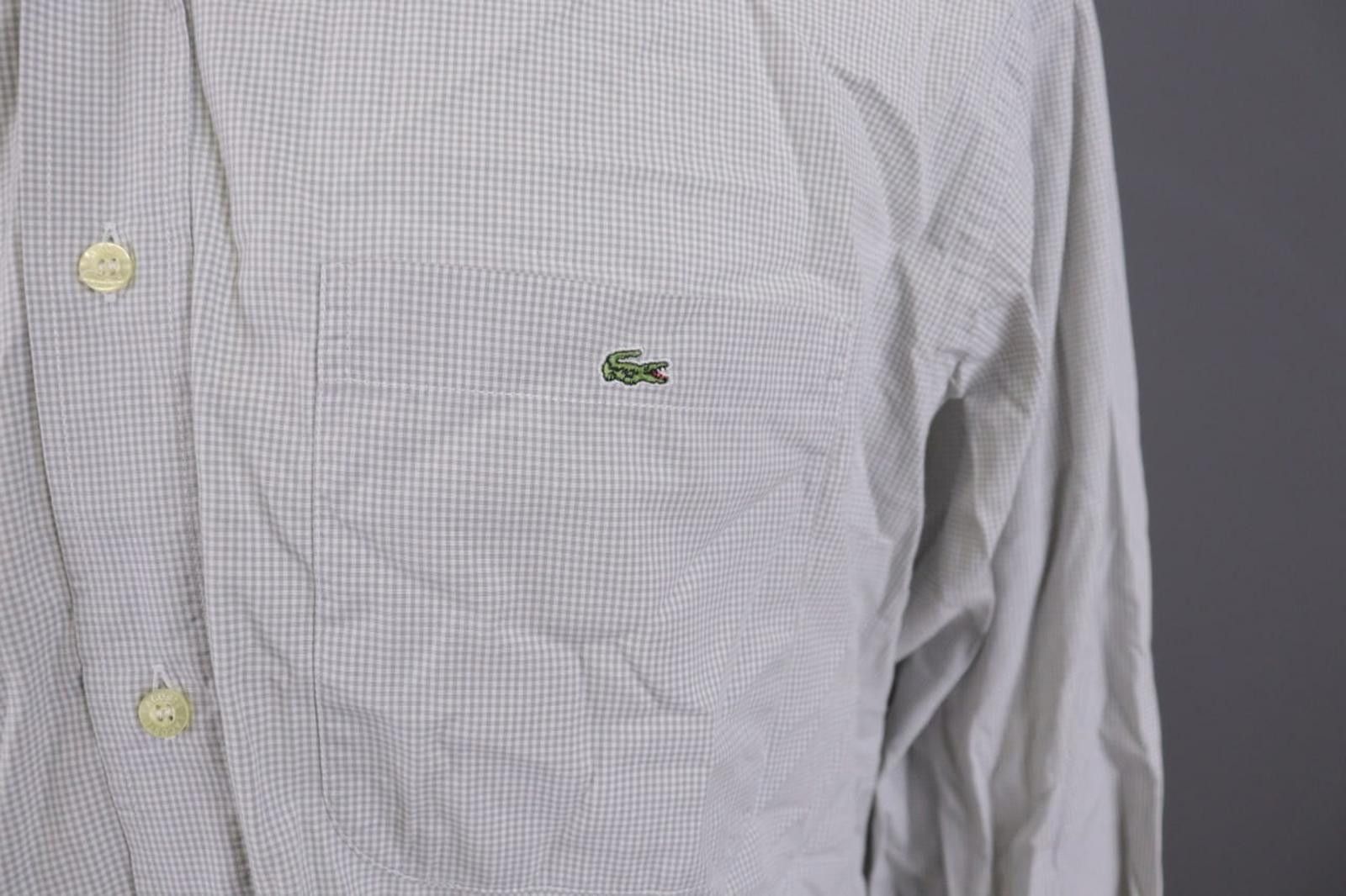 Lacoste Lacoste Gray Printed Long Sleeve Button Dress Shirt Size 44 Size US M / EU 48-50 / 2 - 6 Thumbnail