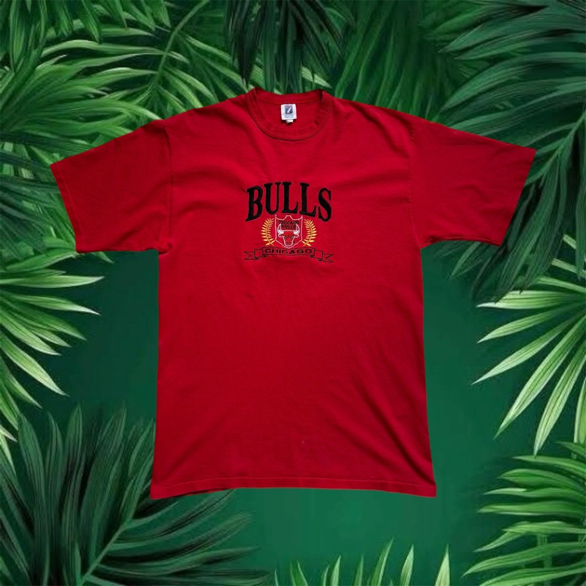 Logo 7 Vintage Logo 7 Chicago Bulls Embroidery T-Shirt Size US XL / EU 56 / 4 - 1 Thumbnail
