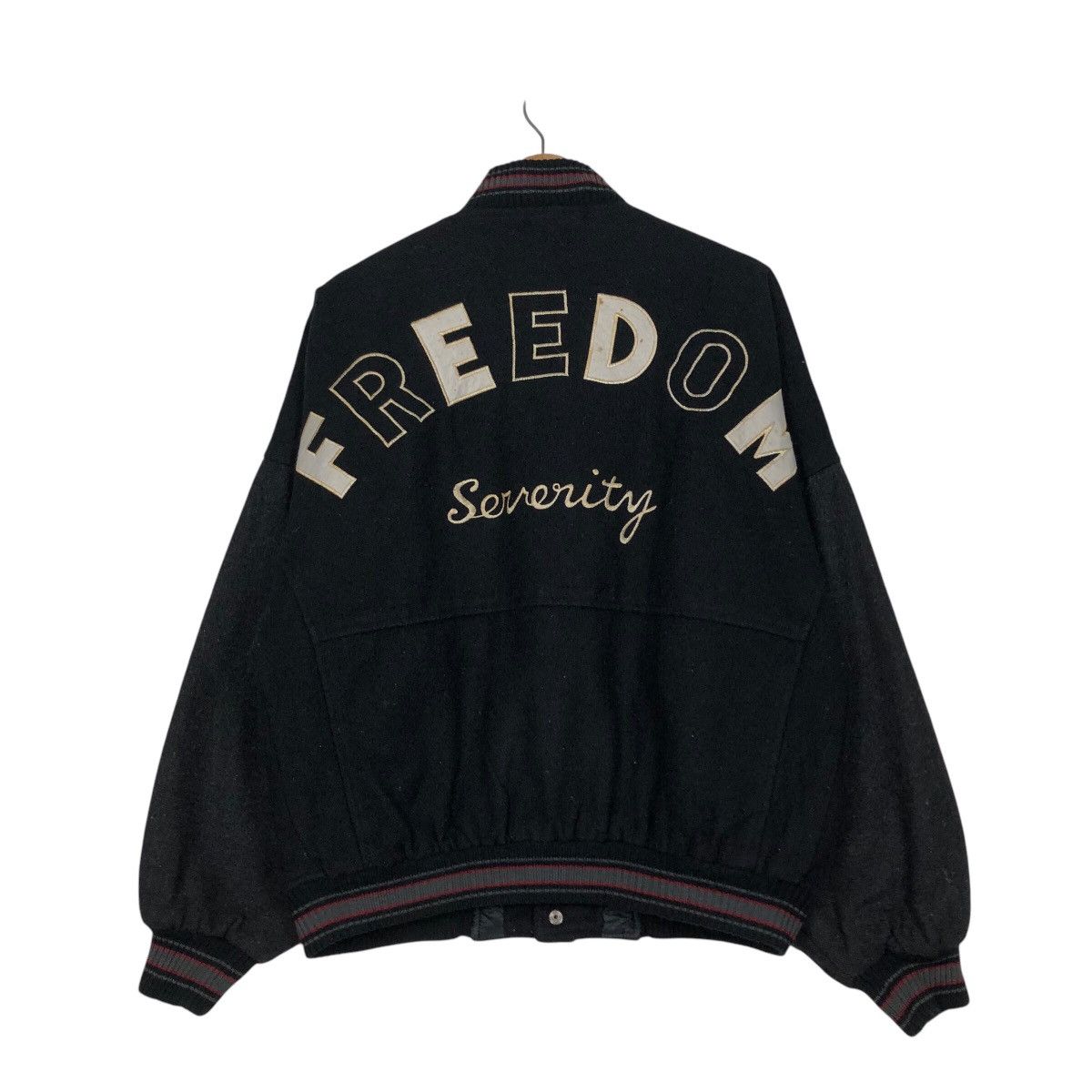 Japanese Brand 📌Vintage Jumper Bomber Jacket Freedom Big Logo Spell Out Size US M / EU 48-50 / 2 - 9 Thumbnail