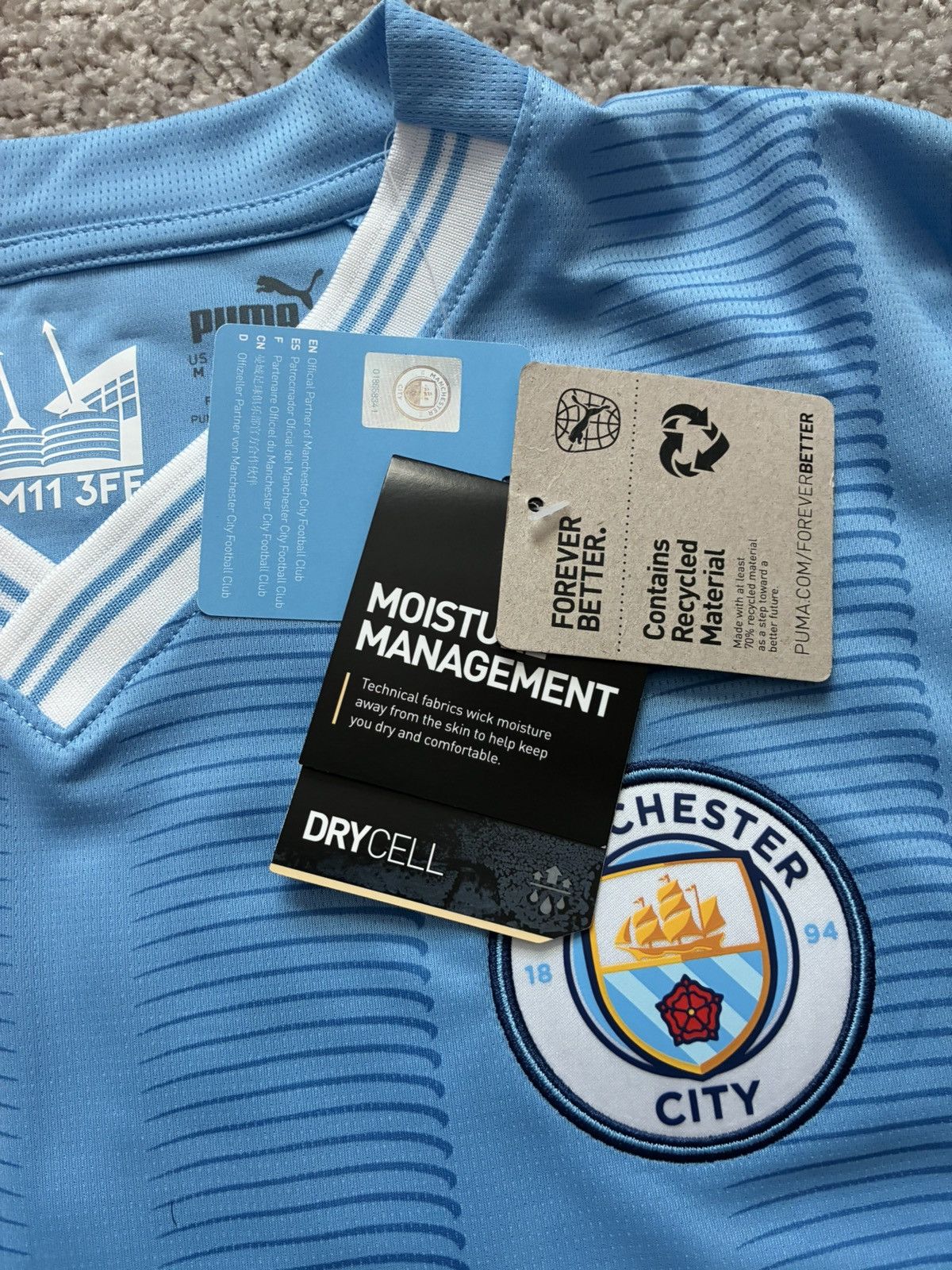Puma 2023/2024 Manchester City Home Kit Size US M / EU 48-50 / 2 - 6 Thumbnail