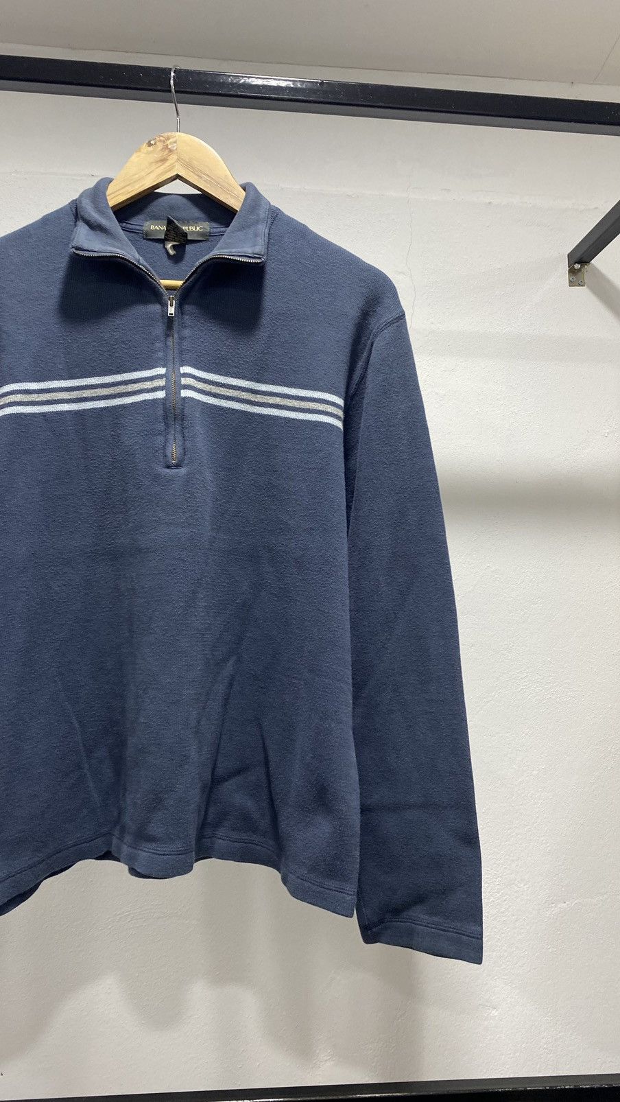 Japanese Brand × Vintage BANANA REPUBLIC KNIT HALFZIP SWEATER 90s Size US M / EU 48-50 / 2 - 5 Thumbnail